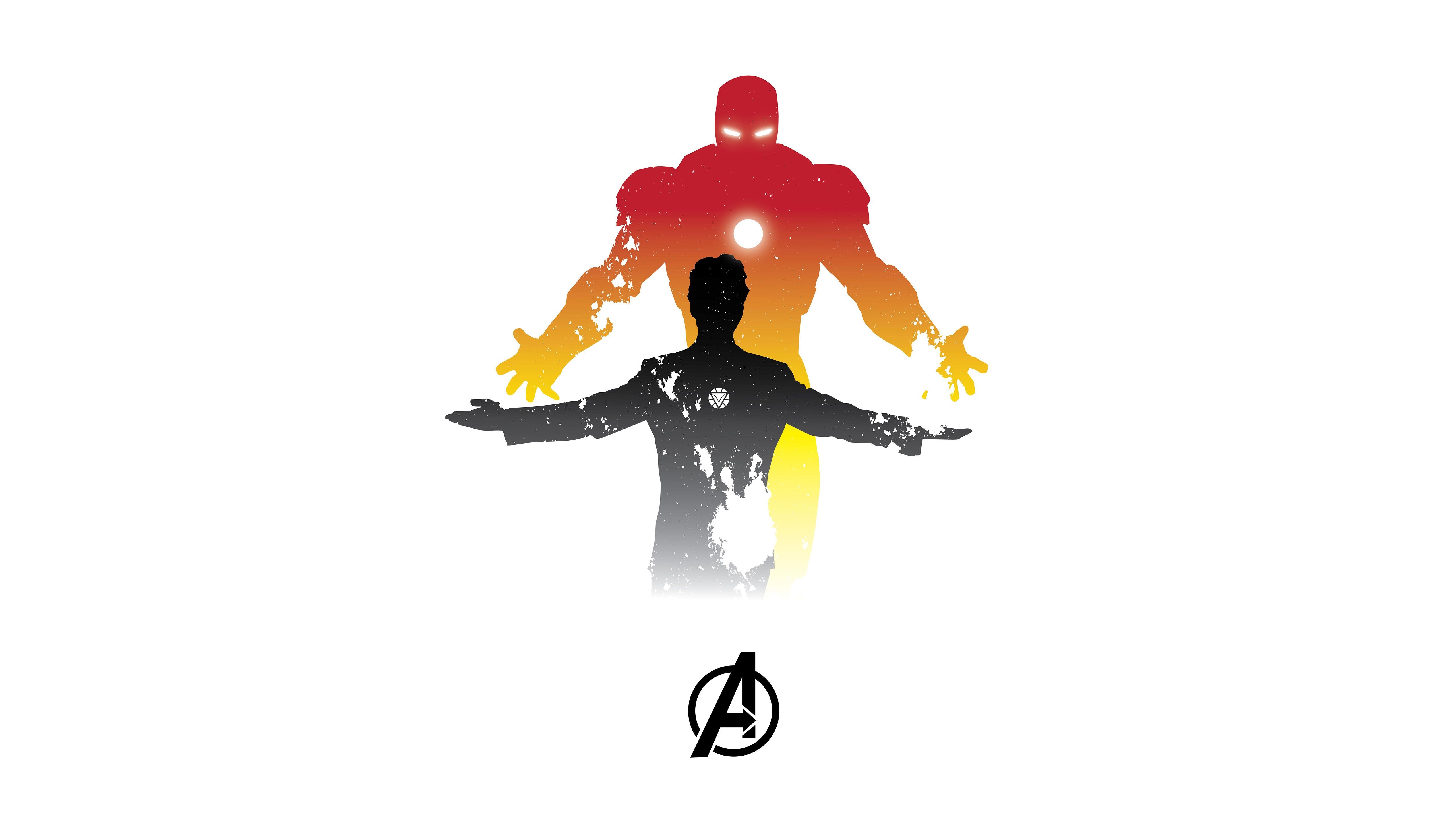 Tony Stark, Iron Man, Filme, minimalistisch, 5K kreativ, 5120x2880 4K Desktop