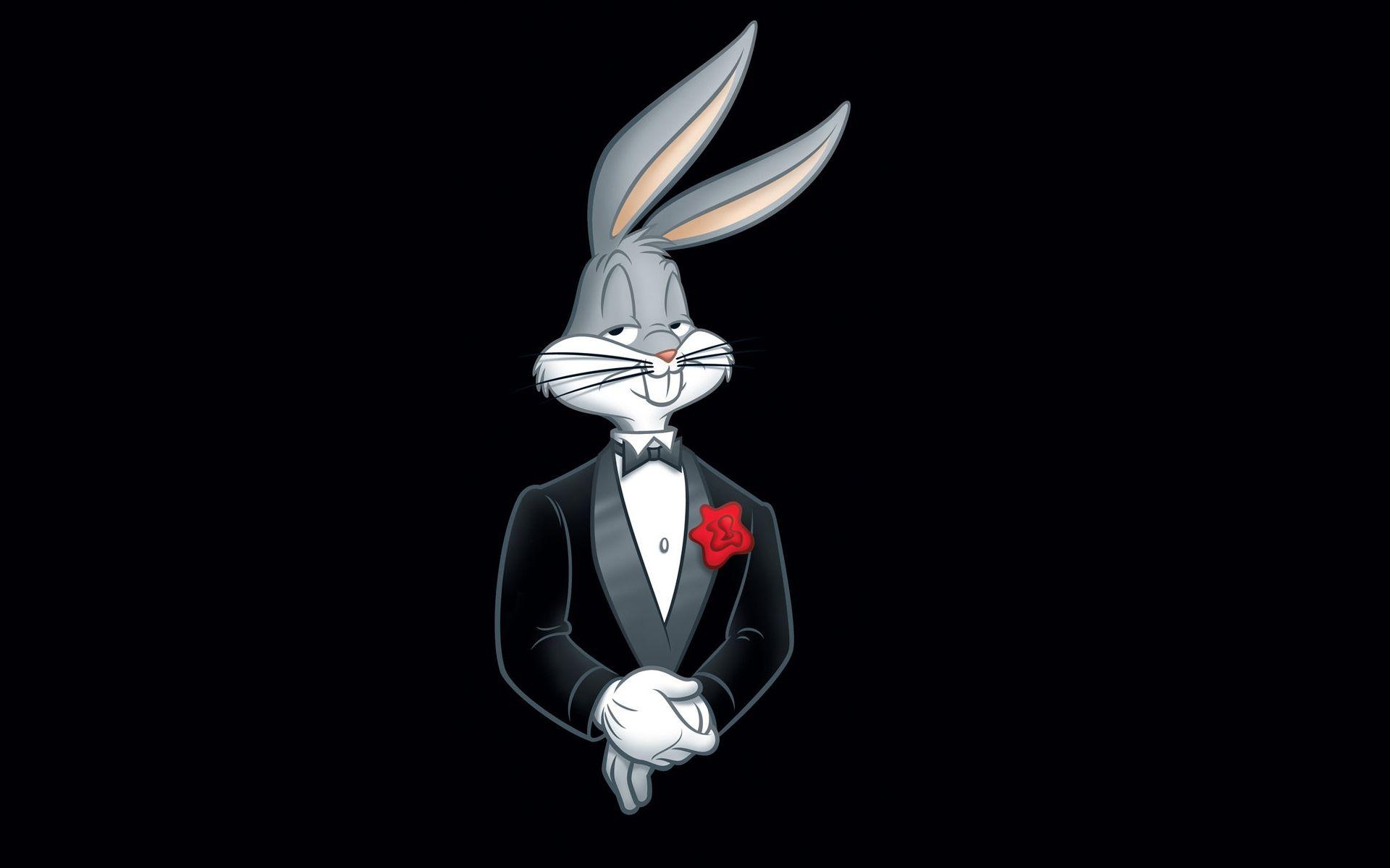 Looney Tunes, Bugs Bunny, Tuxedo, Blume, HD, 1920x1200 HD Desktop