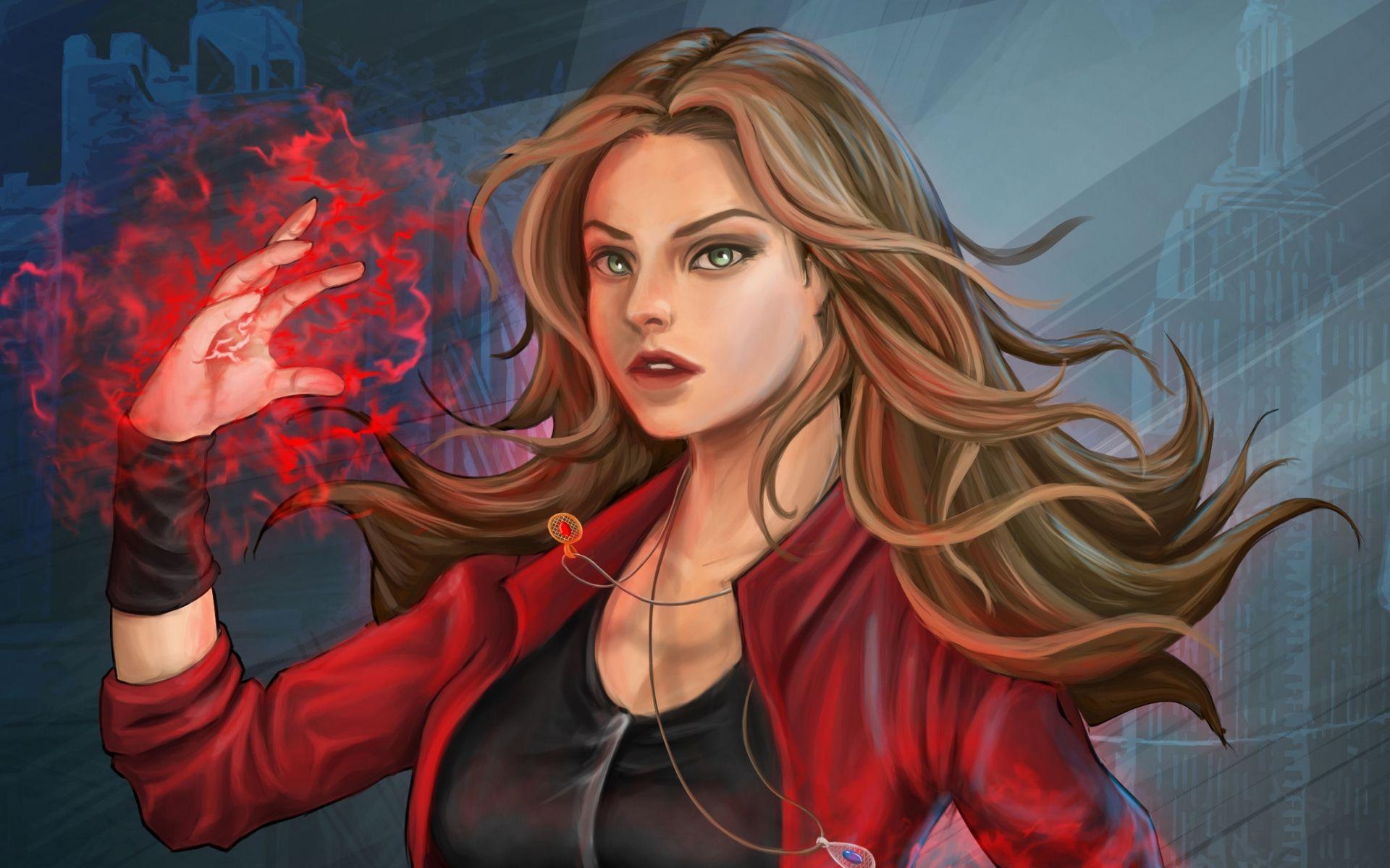 Scarlet Witch, Breitbild, Marvel Film, Superheldencharakter, Kino, 1920x1200 HD Desktop