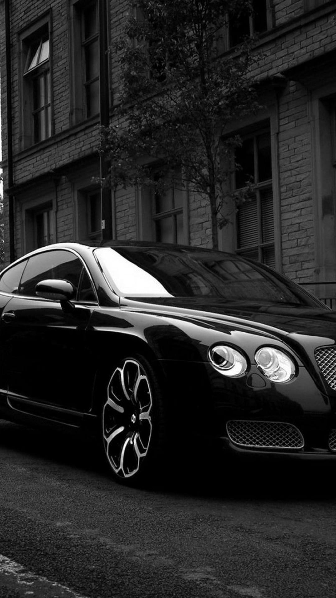 Schwarzer Bentley, Continental GT, Hintergrund, Auto, Luxus, 1080x1920 Full HD Handy