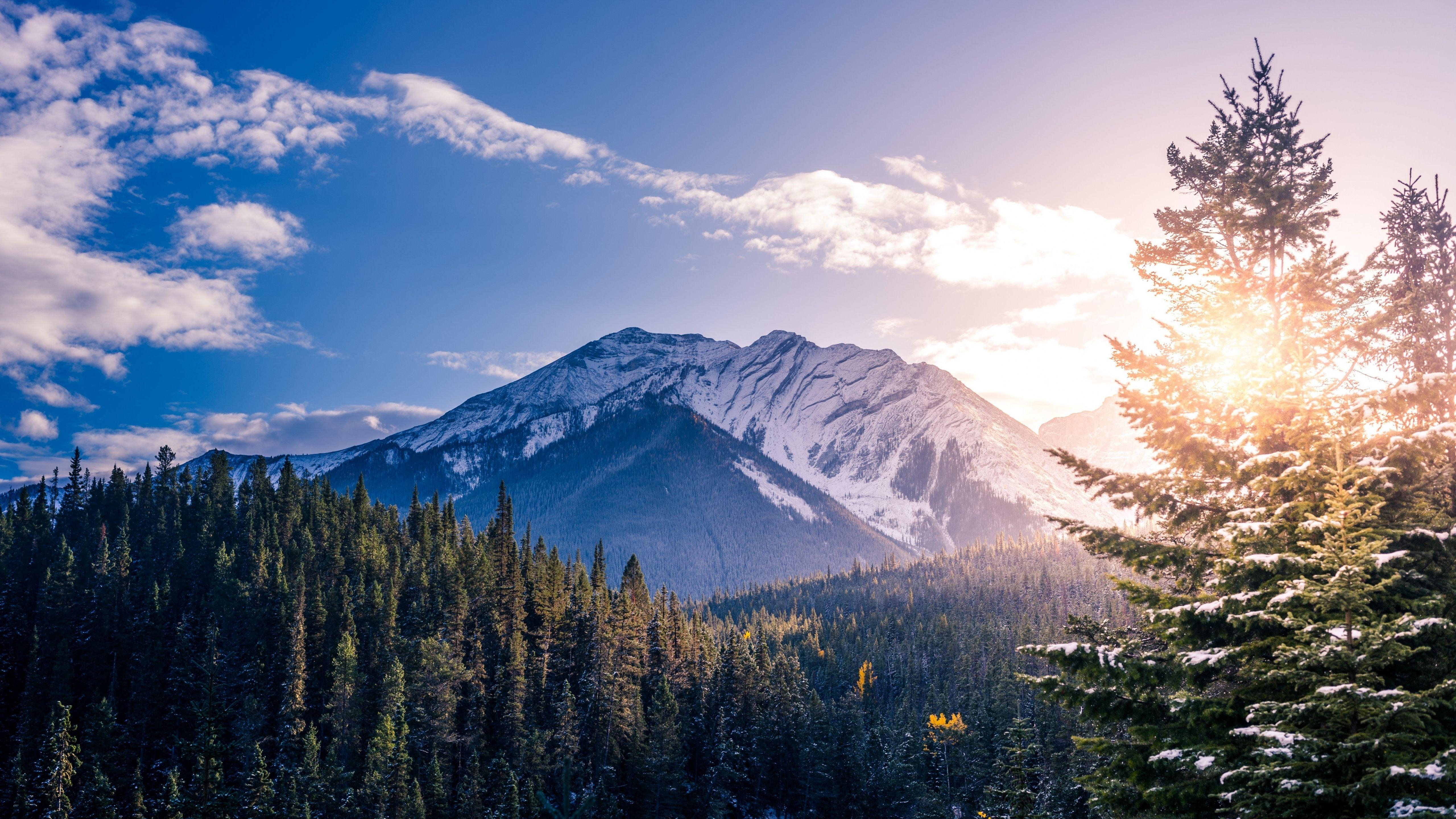 Banff Nationalpark, Berge, Landschaft, Kanada, Hintergrund, 5120x2880 4K Desktop