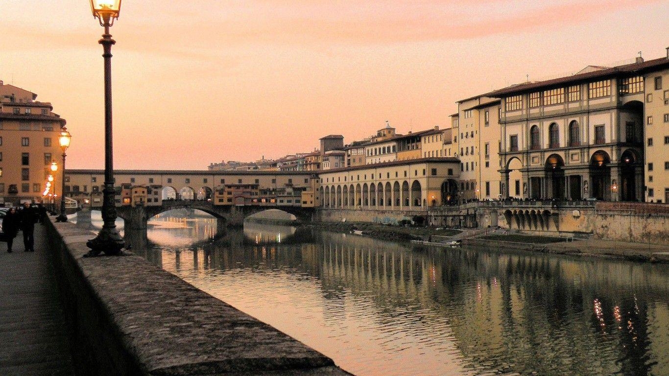 Florenz, HD, Ponte Vecchio, Italien, Architektur, 1370x770 HD Desktop