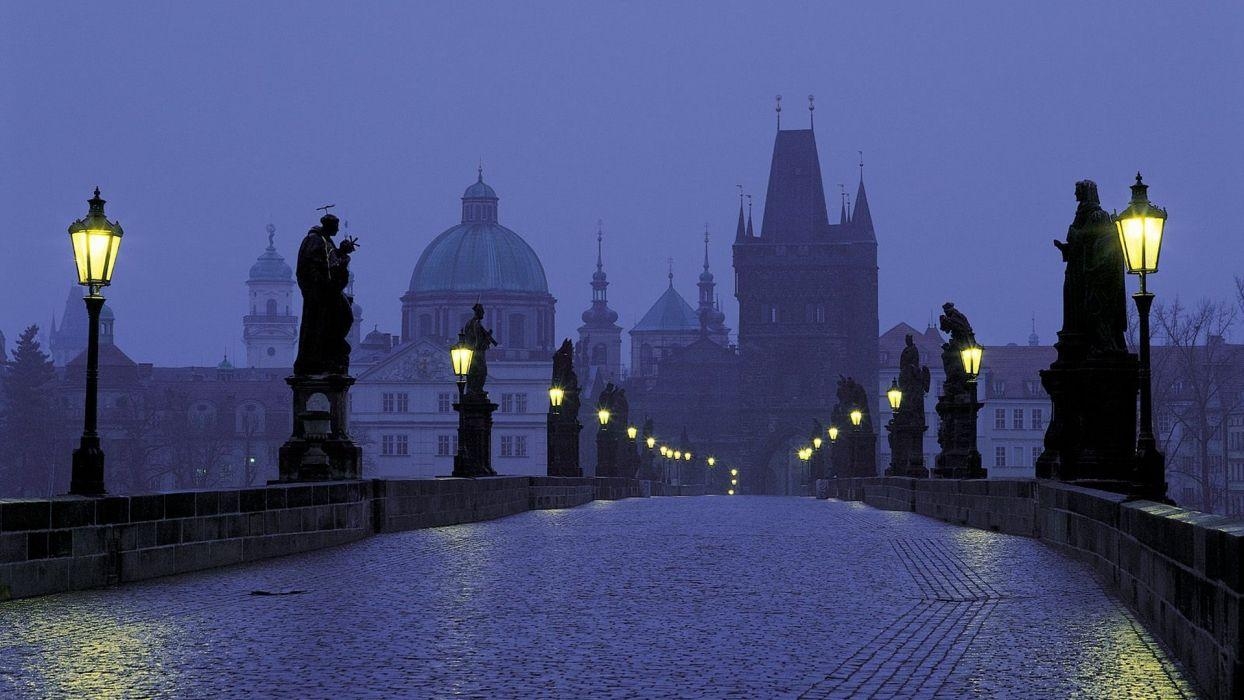 Prag, Tschechien, Dämmerung, Karlsbrücke, Reise, 1250x700 HD Desktop