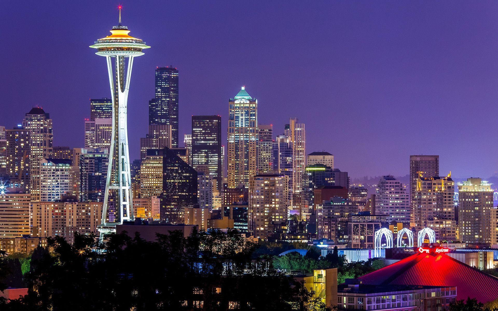 Seattle, Space Needle, HD, Himmel, Panorama, 1920x1200 HD Desktop