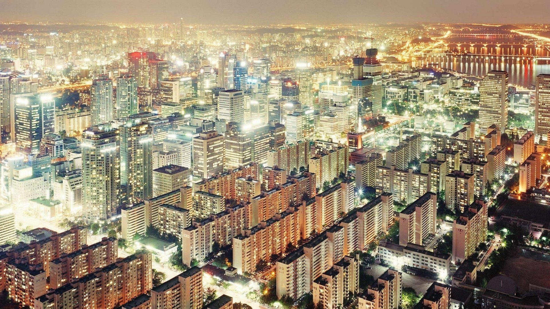 Nachtansicht, Seoul, Südkorea, Reisen, Asien, 1920x1080 Full HD Desktop