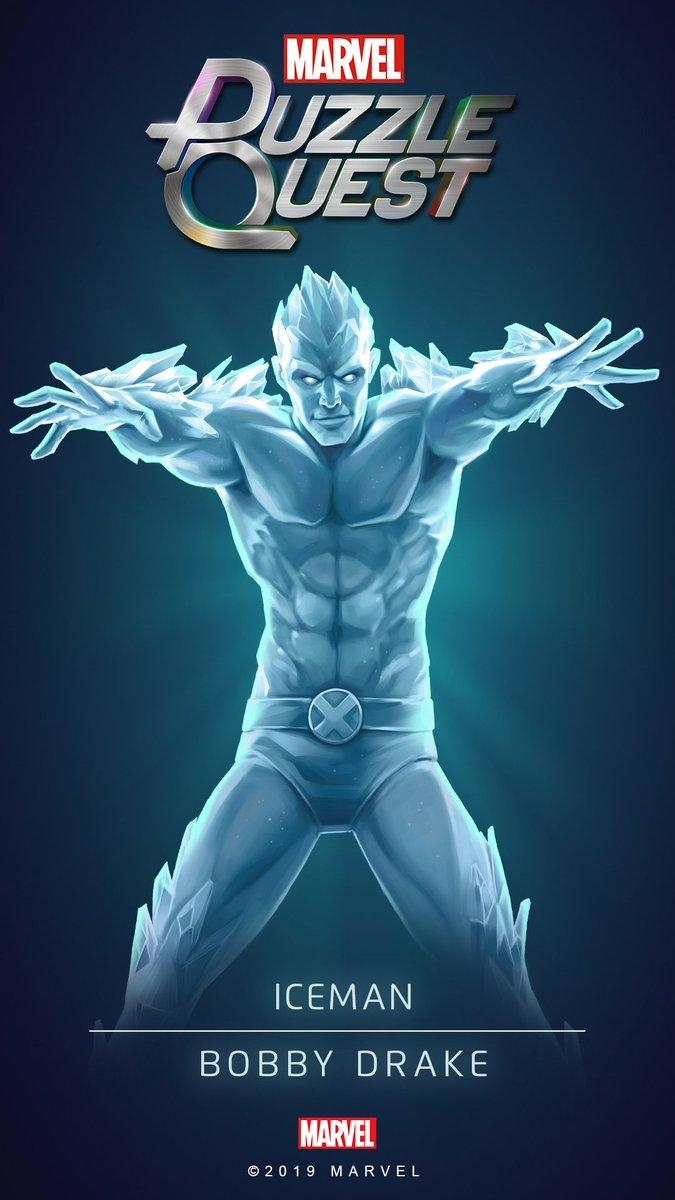 Iceman Marvel, Puzzle Quest, Handybildschirm, Marvel, BobbyDrake, 680x1200 HD Handy