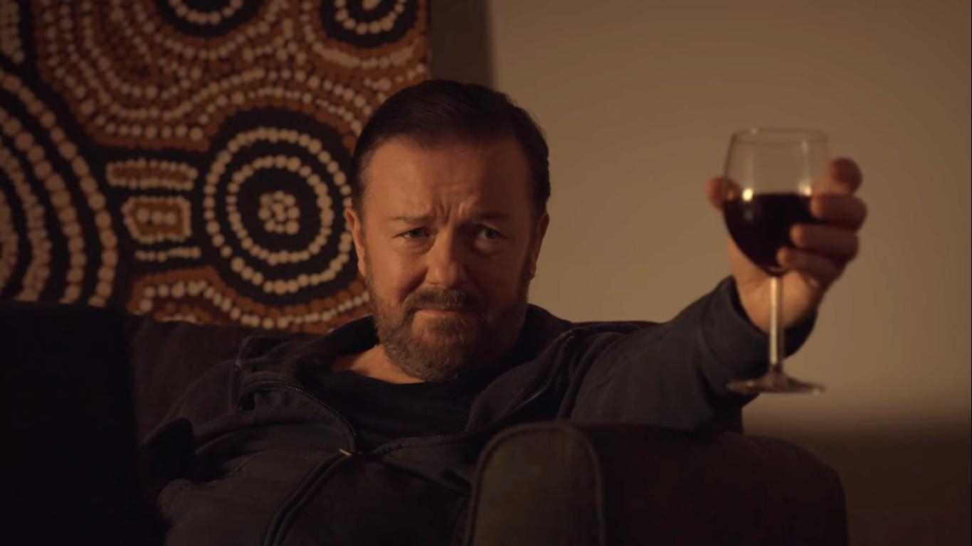 Ricky Gervais, Episode 1, 2020, Komiker, Unterhaltung, 1370x770 HD Desktop