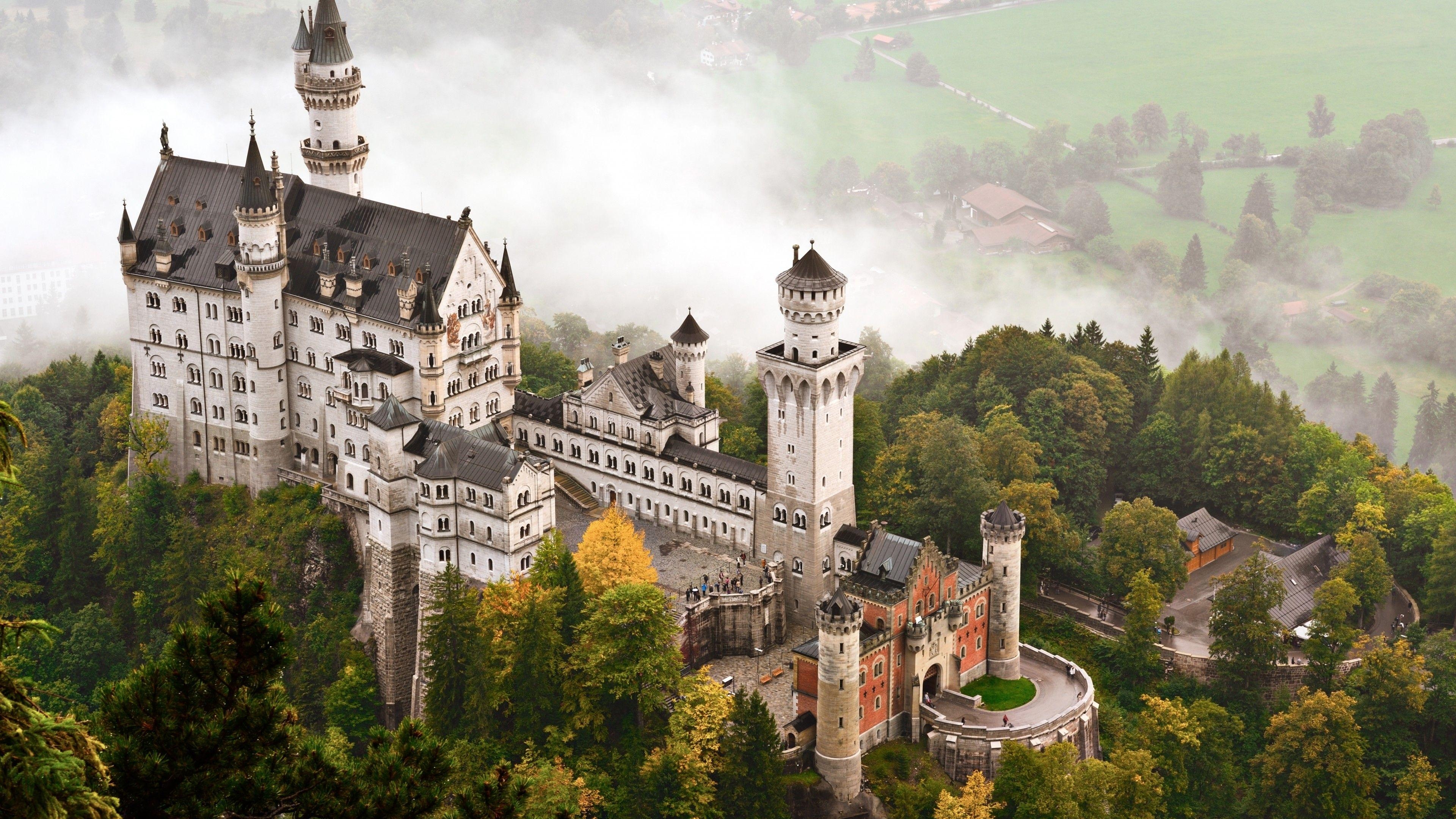 Neuschwanstein, Bayern, Tourismus, Deutschland, Schloss, 3840x2160 4K Desktop