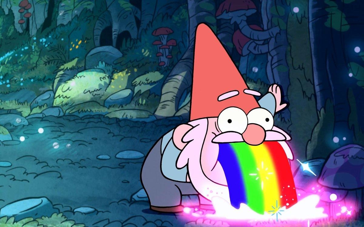 Gravity Falls, Regenbogen, Gnome, HD, Desktop, 1200x750 HD Desktop