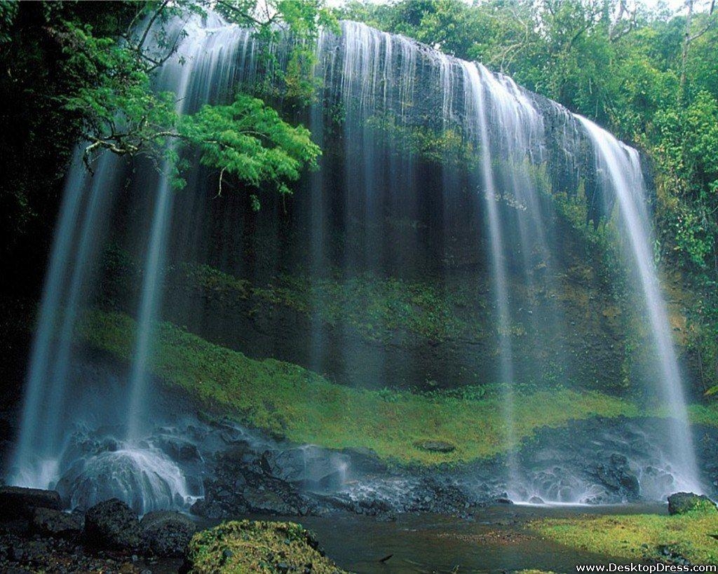 Natürlicher Wasserfall, Hintergrund, Palau, Mikronesien, Pazifik, 1030x820 HD Desktop