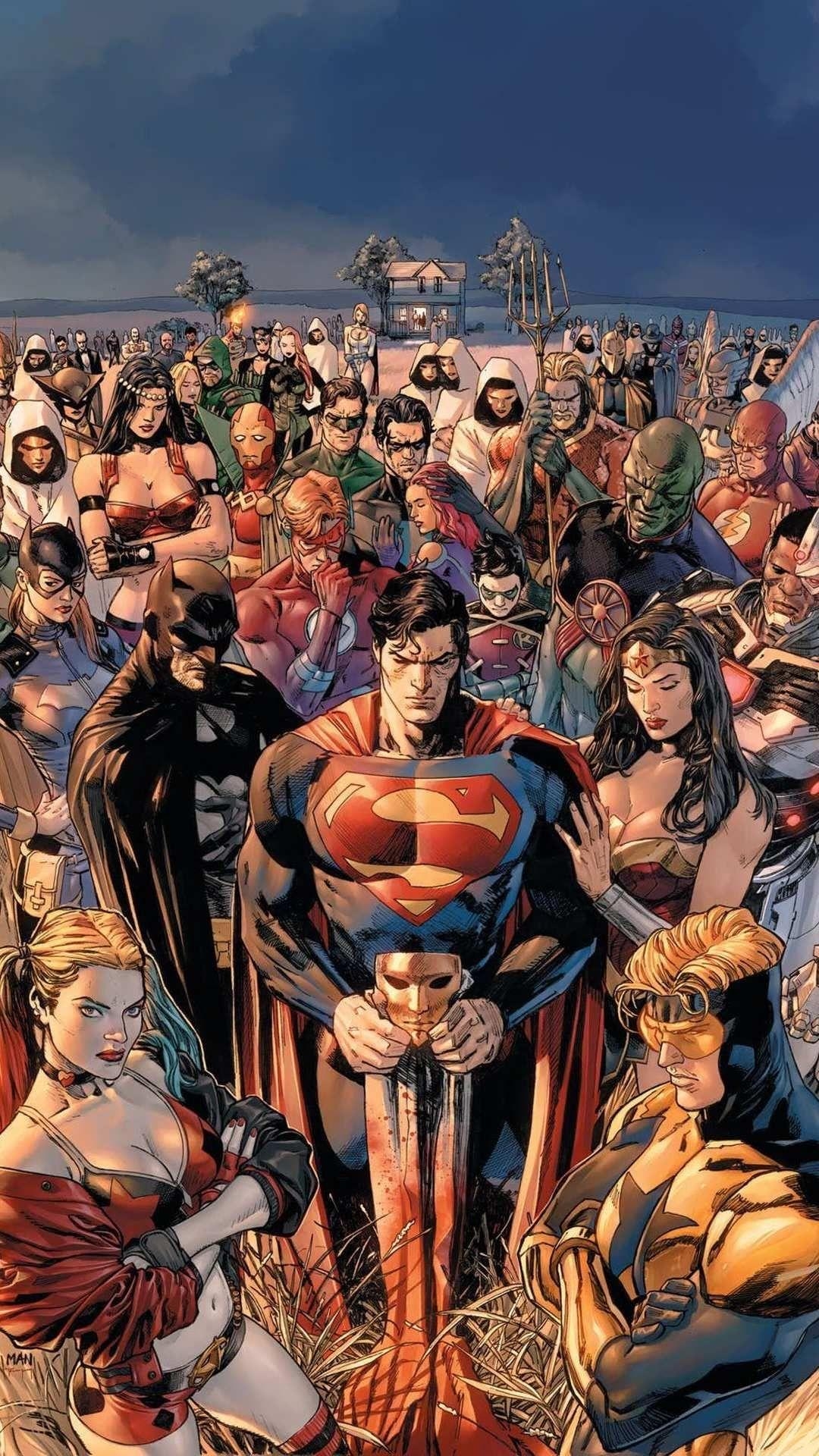 DC Welt, Superhelden, iPhone, Hintergrund, Comics, 1080x1920 Full HD Handy