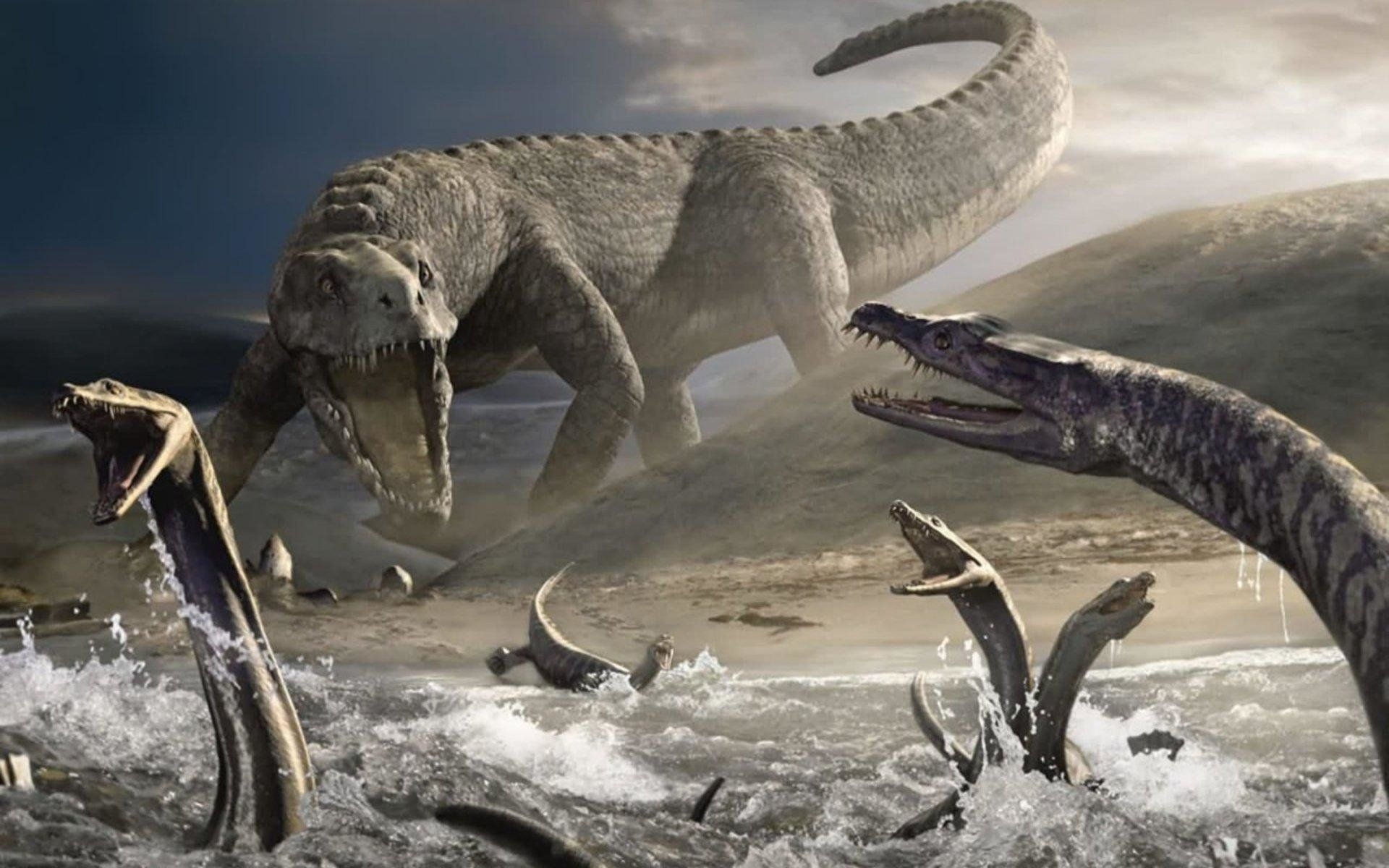 T-Rex, Monster, Loch Ness, Vergleich, Dinosaurier, 1920x1200 HD Desktop