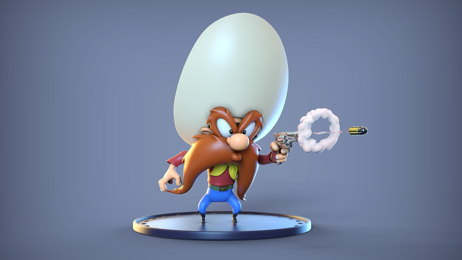 Yosemite Sam, Modellierung, Mustafa Abaci, 1920x1080 Full HD Desktop