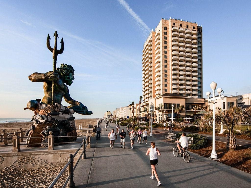 Virginia Beach, Strandpromenade, Seele, Ozean, USA, 1030x770 HD Desktop