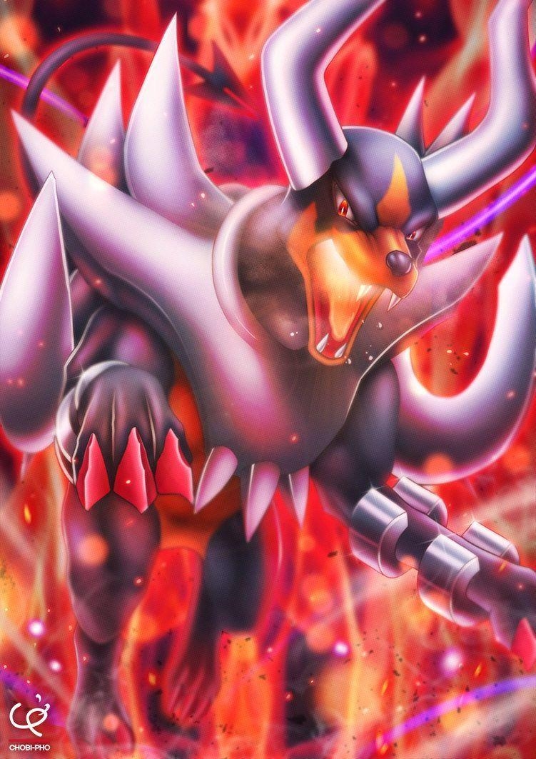 Houndoom, Pokémon, Pin, Spiele, Kunst, 760x1070 HD Handy