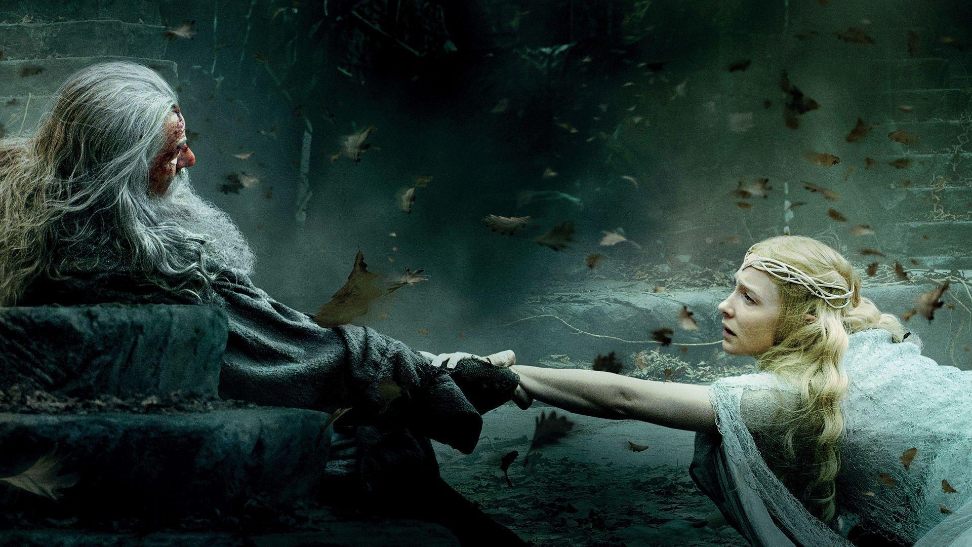 Galadriel, Gandalf, Der Hobbit, Filmszene, Abenteuer, 1920x1080 Full HD Desktop