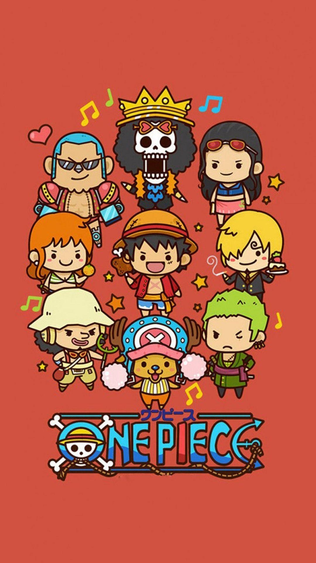 Niedlich, One Piece, Cartoon, iPhone, Ruffy, 1080x1920 Full HD Handy