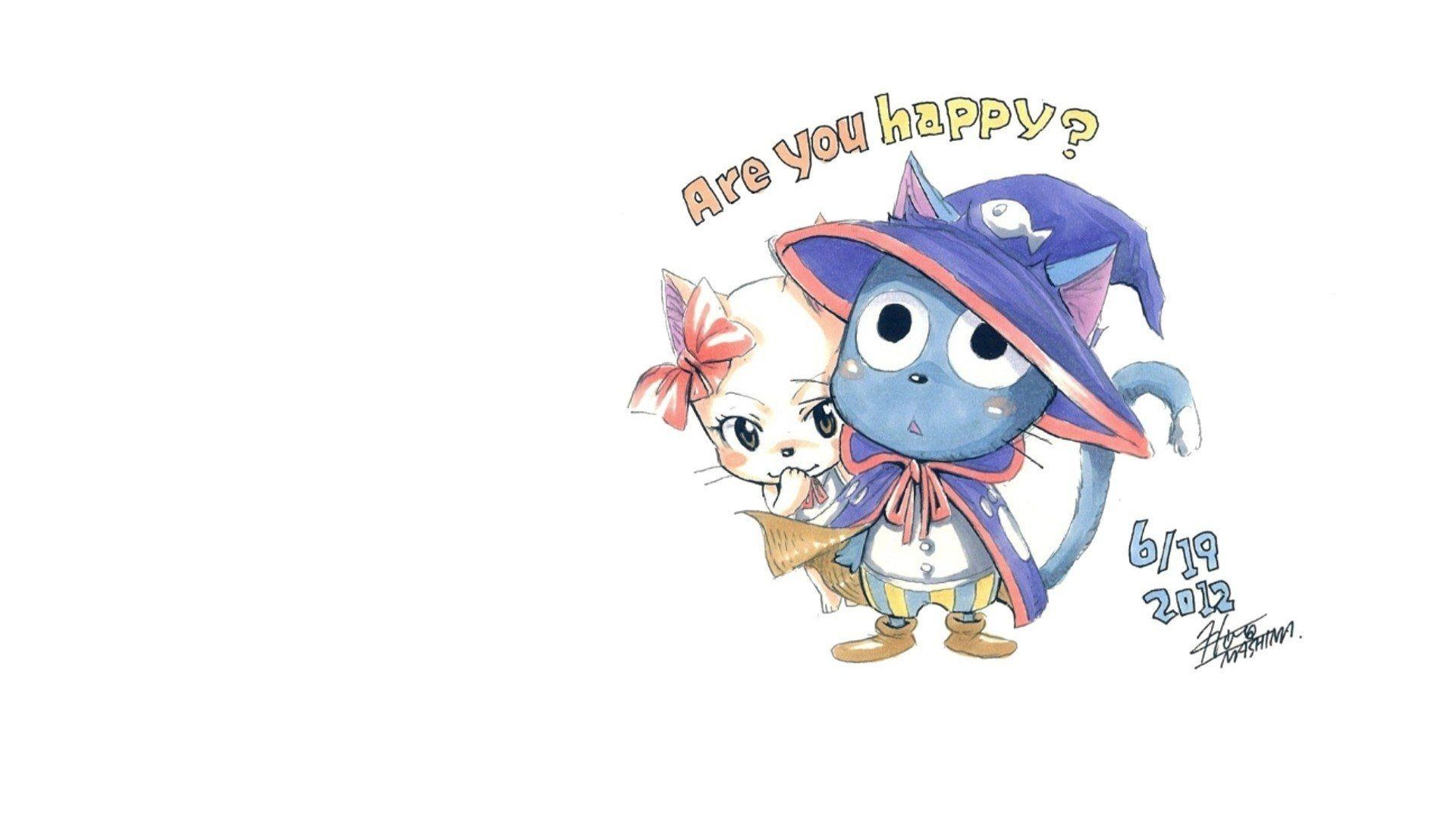 Chibi Fairy Tail, Charakter Happy, Charle, niedlich, Anime, 1920x1080 Full HD Desktop