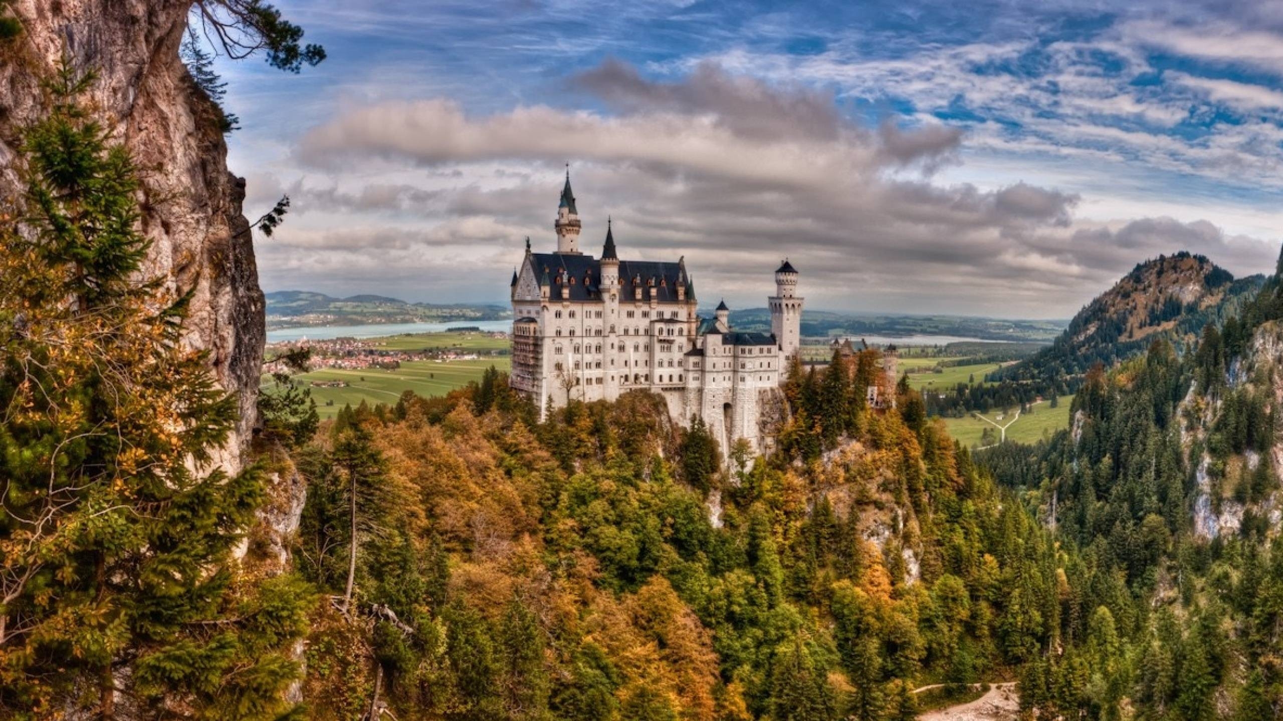 Schloss Neuschwanstein, Deutschland, Fotografie, Architektur, Romantik, 2560x1440 HD Desktop