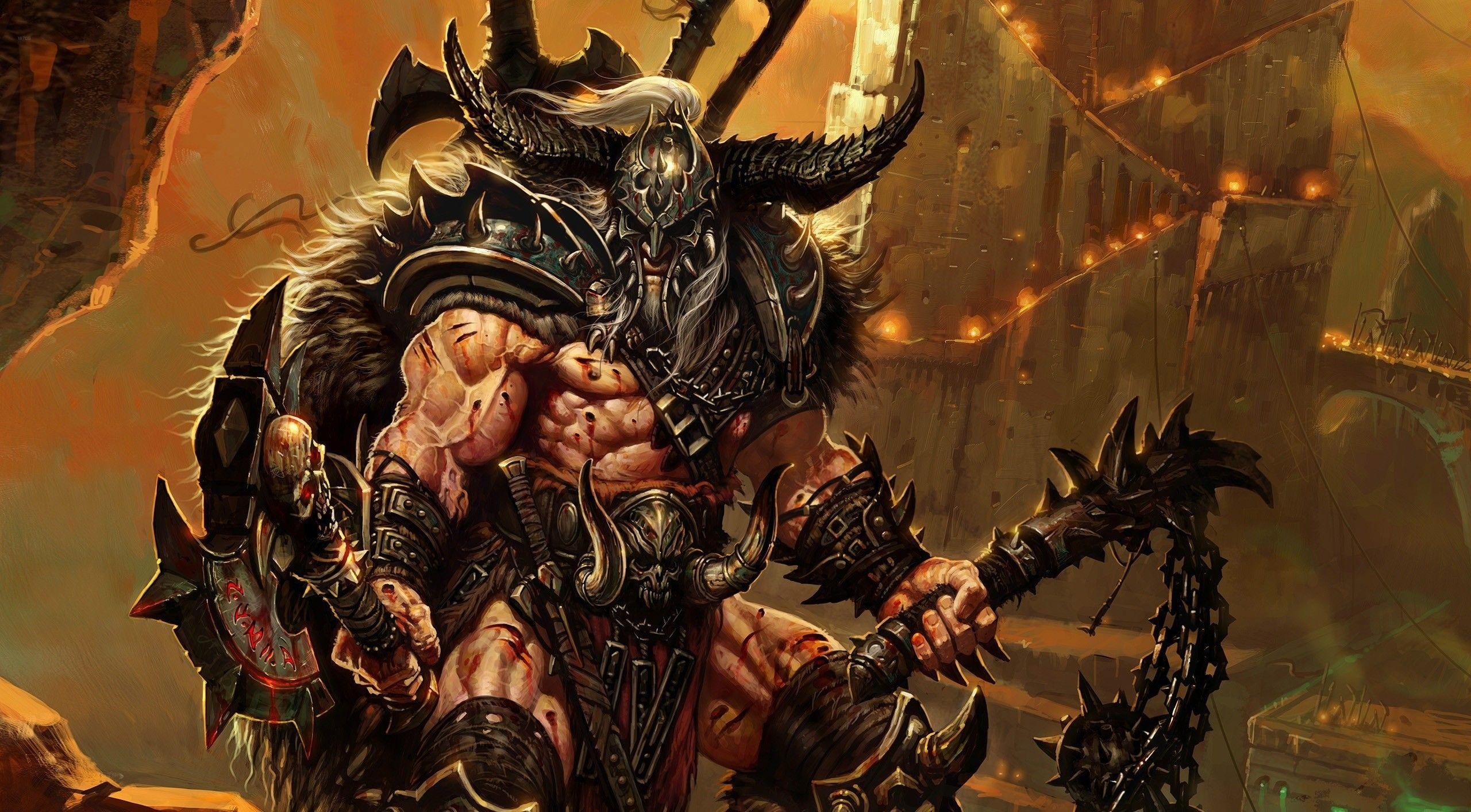 Diablo 3, Barbar, Gaming, Charakter, Abenteuer, 2560x1420 HD Desktop