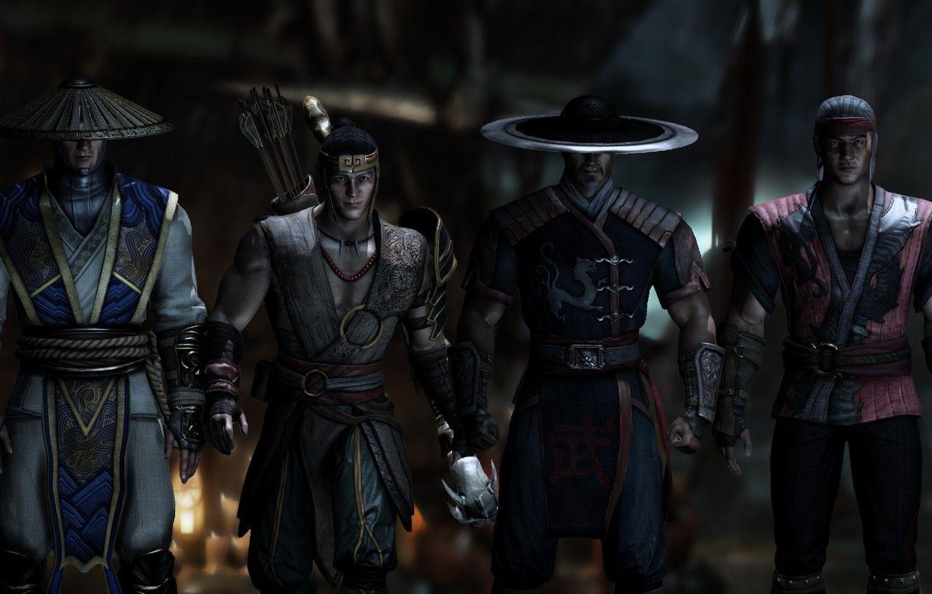 Liu Kang, Raiden, Mortal Kombat, Weiße Lotus, Hintergrund, 1340x850 HD Desktop