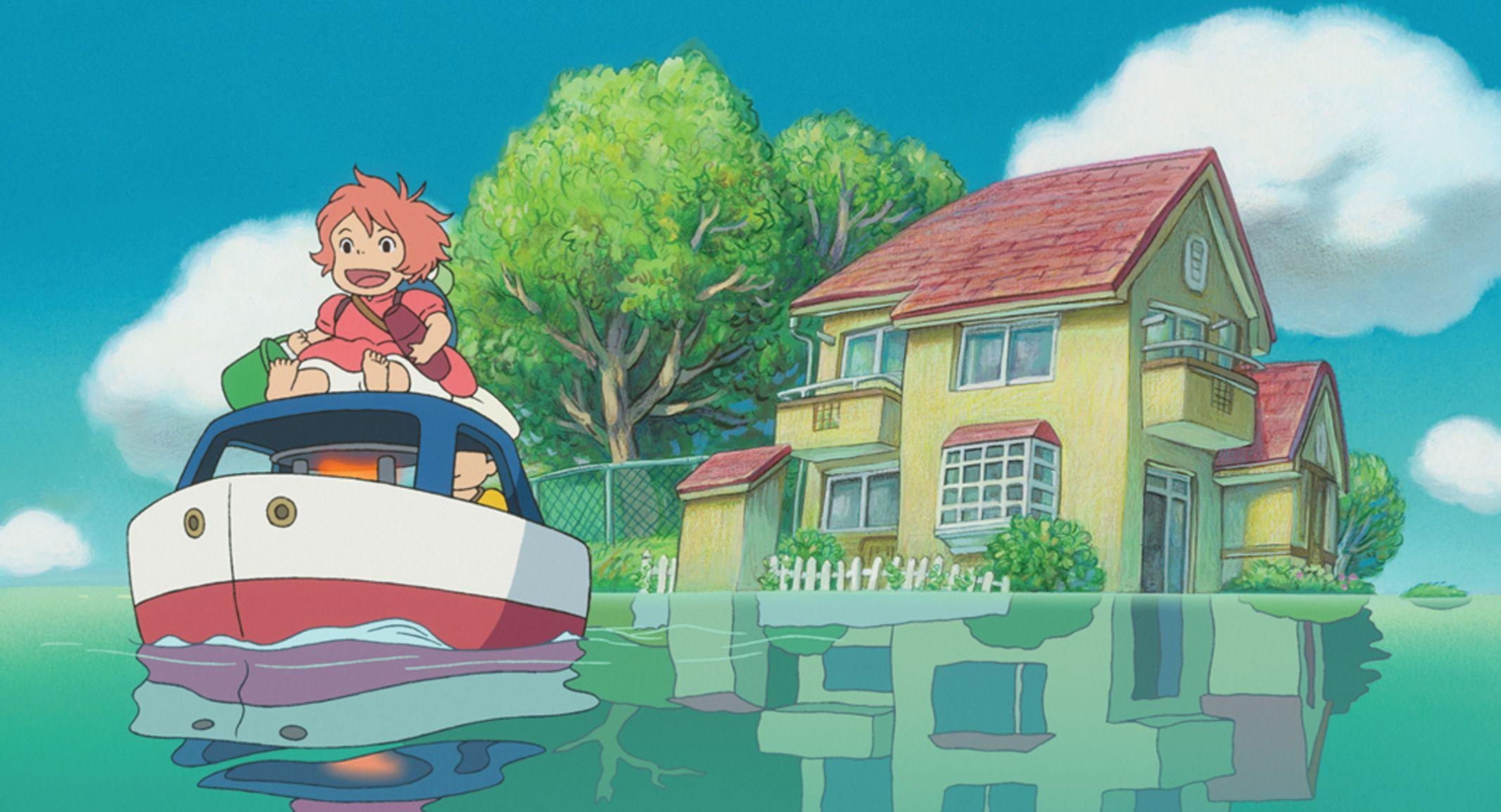 Ponyo, HD, Anime, Wallpaper, Ghibli, 2140x1160 HD Desktop