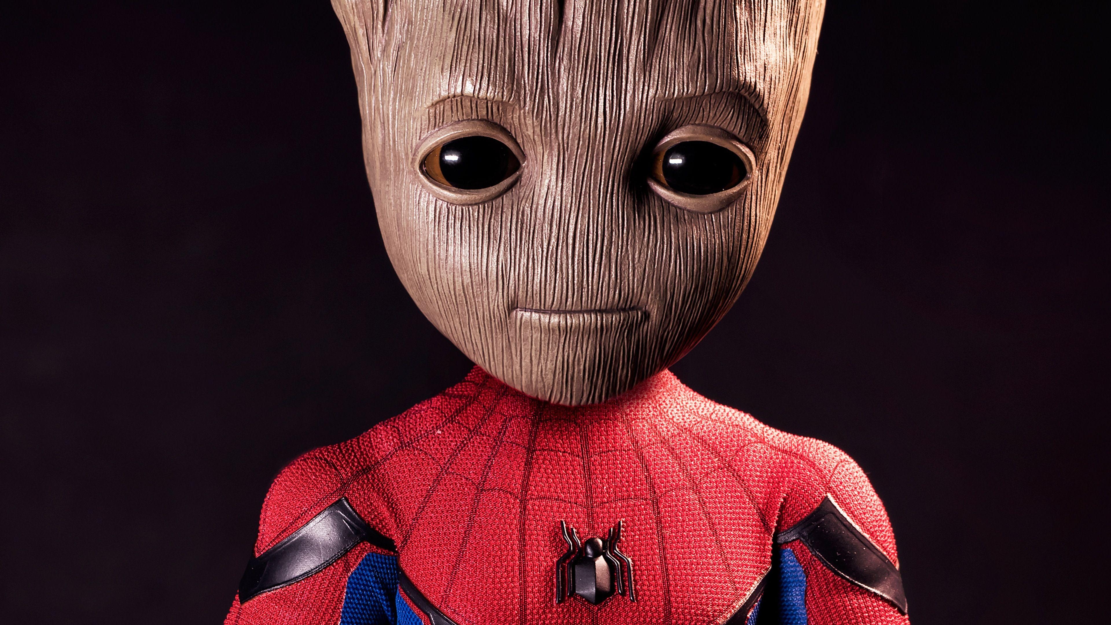 4K, Baby Groot, Marvel, süß, Hintergrund, 3840x2160 4K Desktop