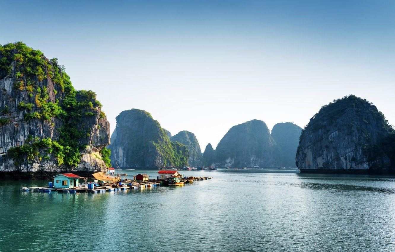 Halong Bucht, Natur, Pier, Tropen, Vietnam, 1340x850 HD Desktop