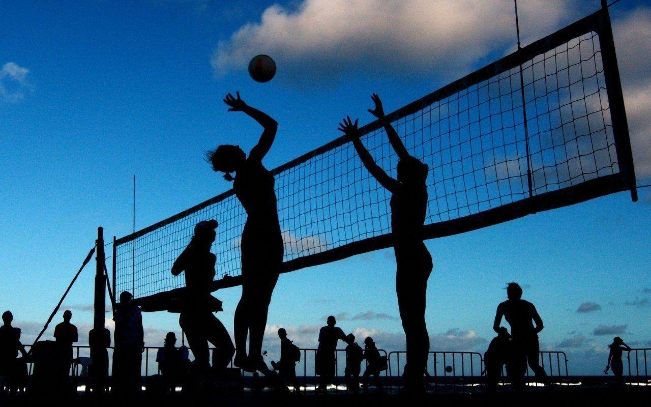 Volleyball, Hintergrund, Sport, Strand, Meer, 1280x800 HD Desktop