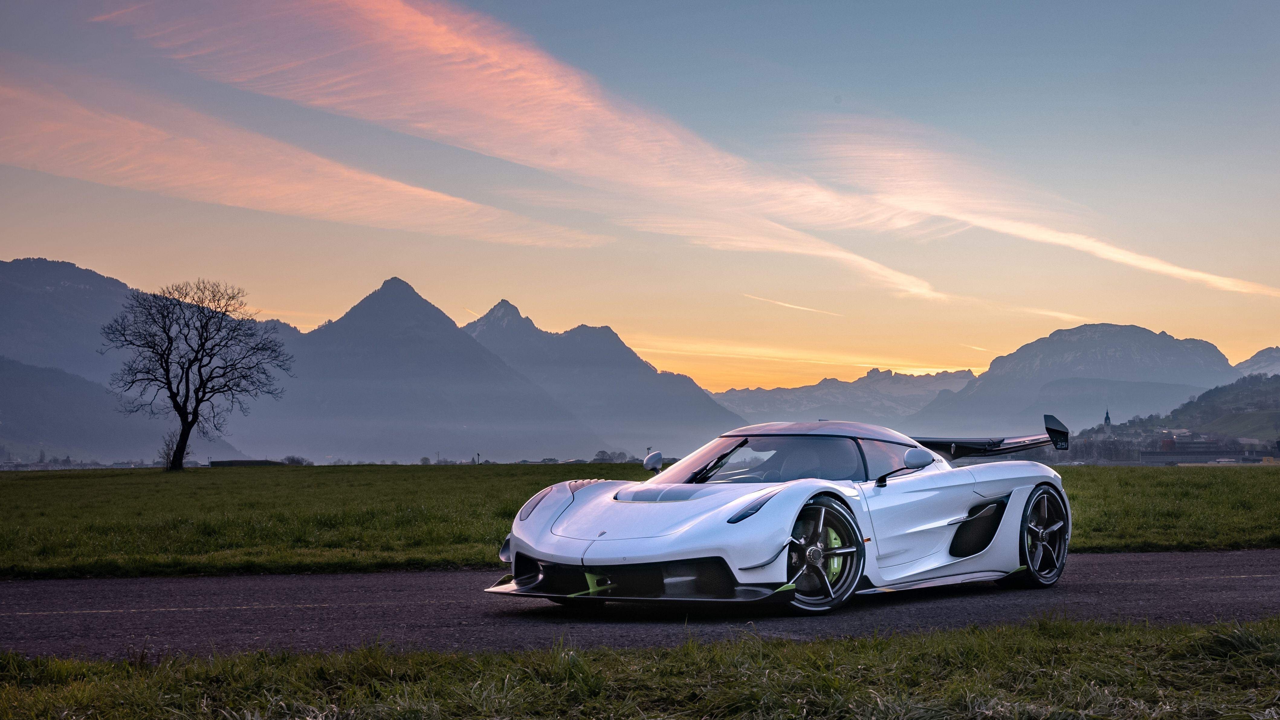 Koenigsegg Gemera, Jesko, Luzern, Ausstellung, Autos, 4240x2390 4K Desktop