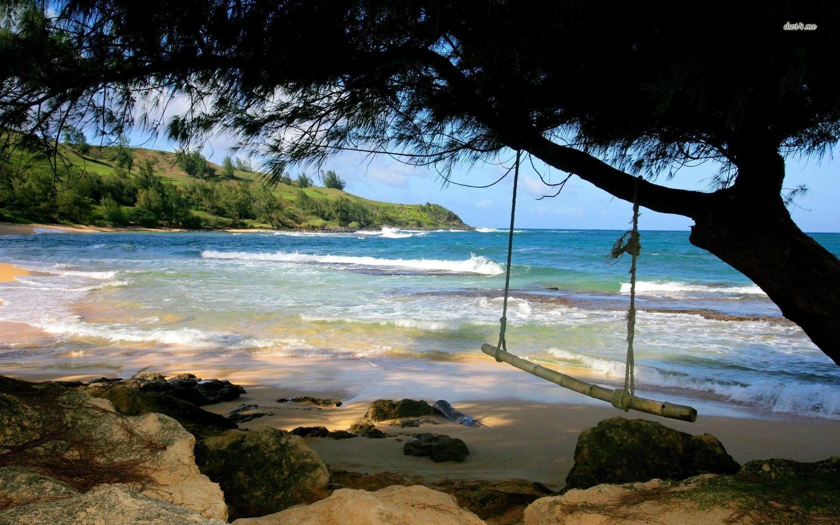 Moloaa Beach, Kauai, Hawaii, Landschaft, Ozean, 1680x1050 HD Desktop