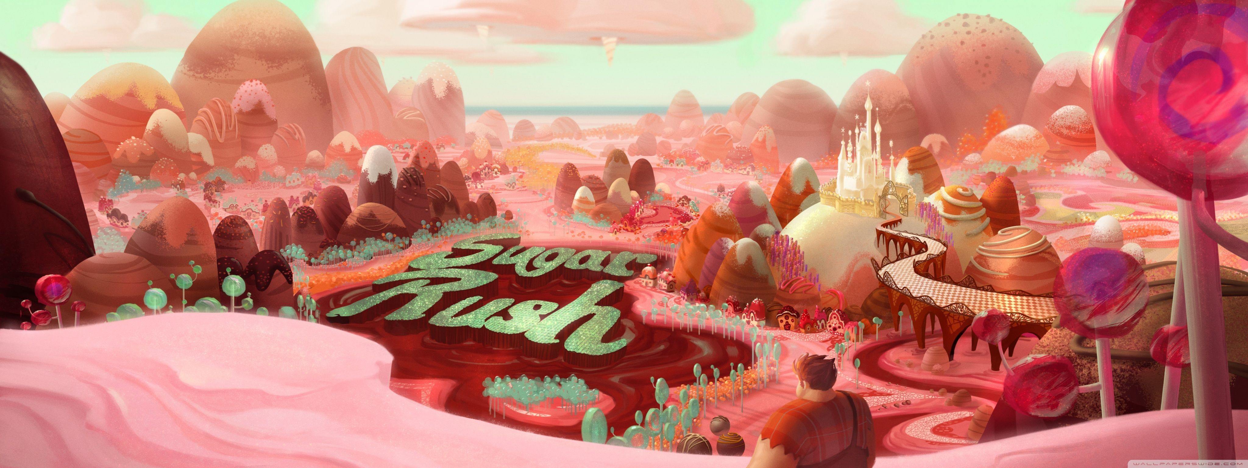 Ralph Reichts, Sugar Rush, Spiel, 4K, Desktop, 4100x1540 Dual Screen Desktop