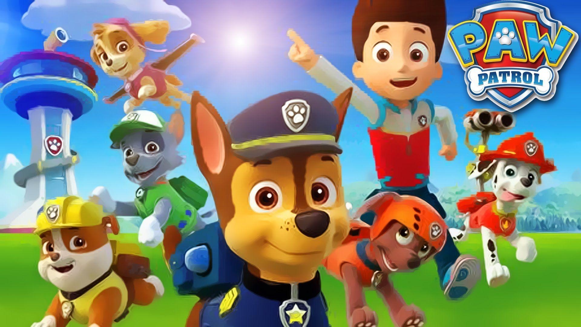 Paw Patrol, Zeichentrickserie, Kinder, Hundeteam, Hintergrund, 1920x1080 Full HD Desktop