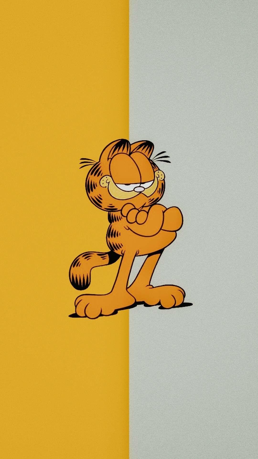 Garfield, Cartoon Hintergrund, Comic, Niedlich, Kätzchen, 1080x1920 Full HD Handy