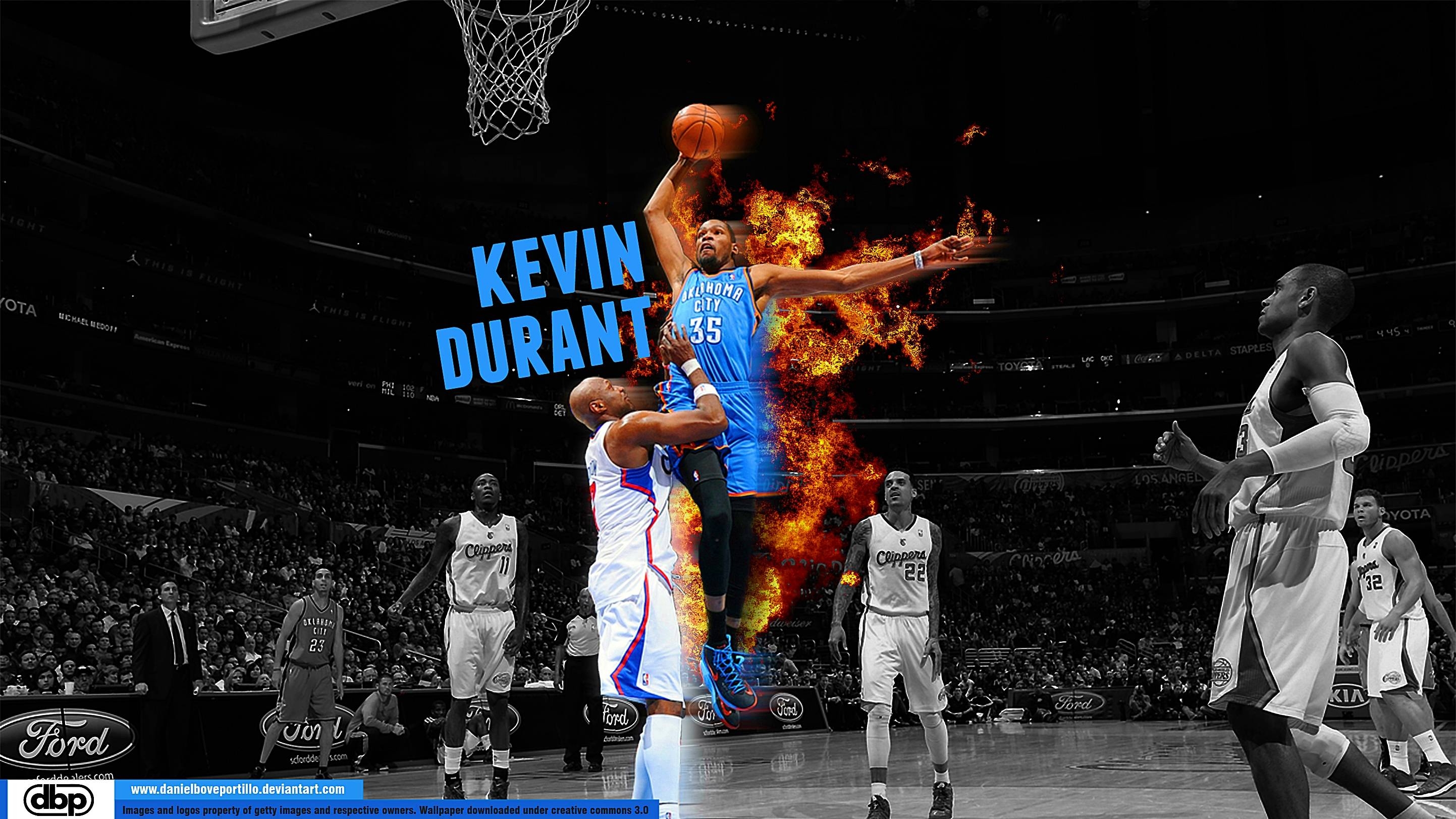 Kevin Durant, Dunk, 2016, Sport, Basketball, 2890x1630 HD Desktop