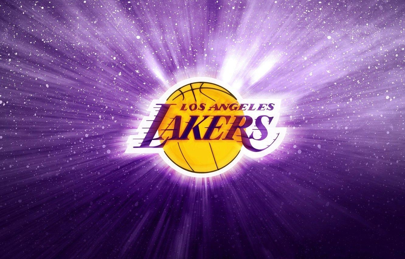 Basketball, Logo, Los Angeles Lakers, Lila, NBA, 1340x850 HD Desktop