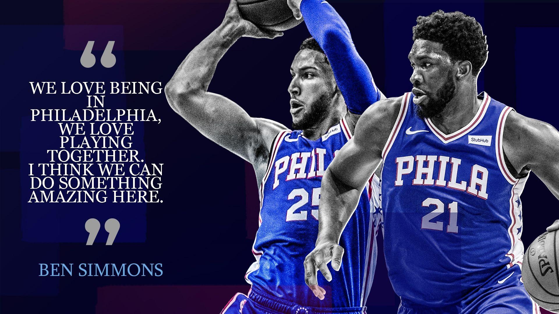 Joel Embiid, Ben Simmons, Franchise, NBA, Sixers, 1920x1080 Full HD Desktop