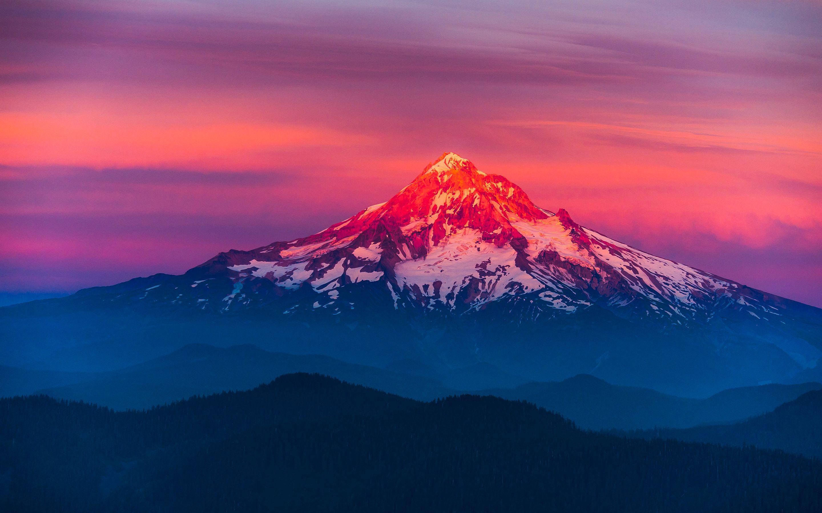 Larch Mountain, Sonnenuntergang, Bild, Natur, Abhang, 2880x1800 HD Desktop