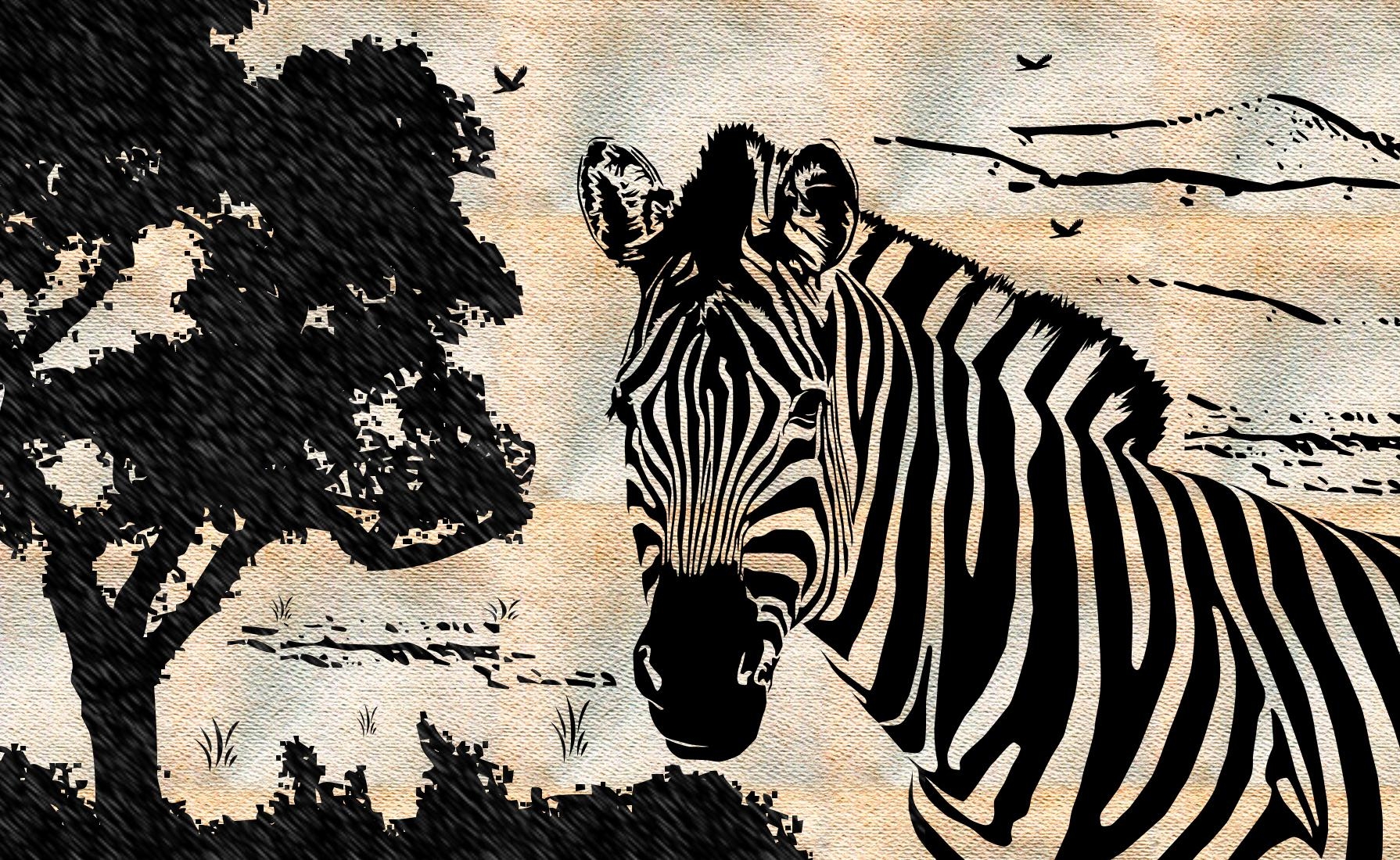 Zebra, Zeichnung, Hintergrund, Kunst, Skizze, 1790x1100 HD Desktop