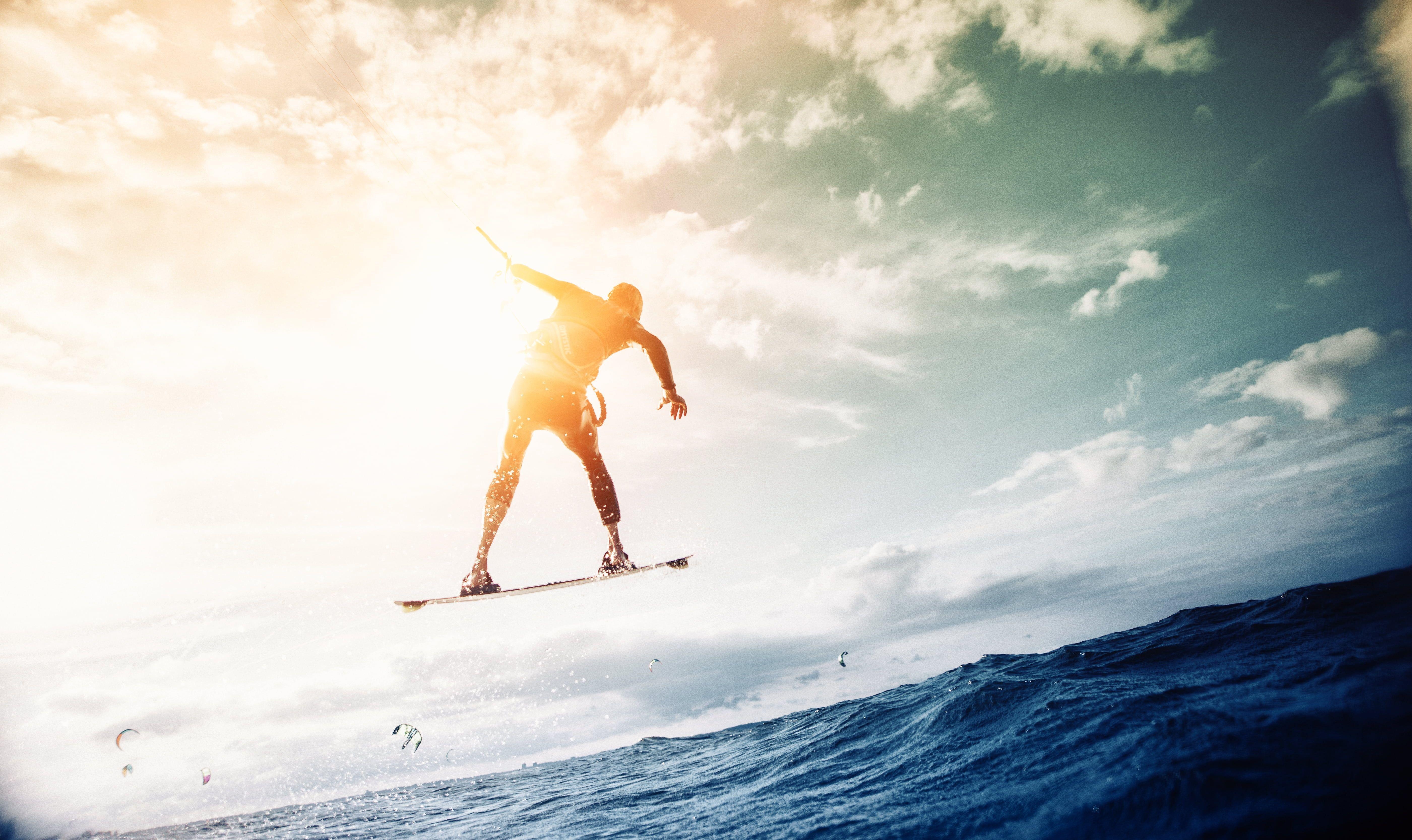 Wakeboarding, Mann, Wasser, HD, Wallpaper, 5610x3340 4K Desktop