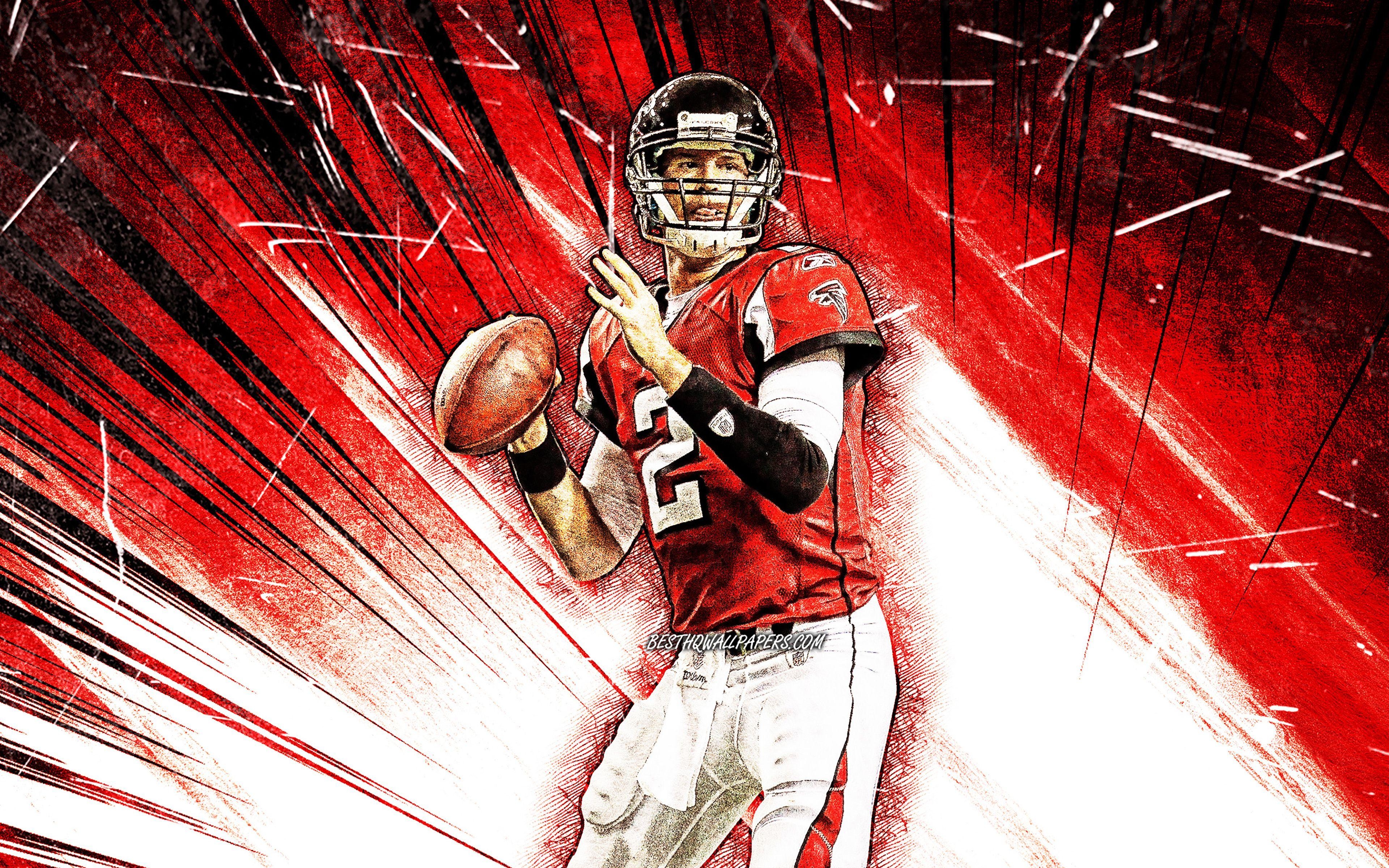 Matt Ryan, 4K, Grunge, NFL, Kunst, 3840x2400 4K Desktop