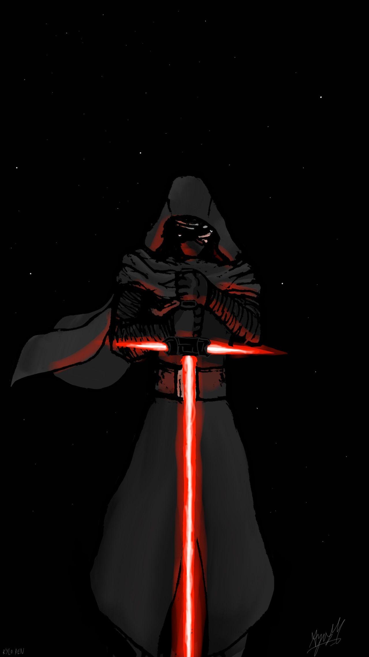 Kylo Ren, Star Wars, dunkle Macht, Sith, Hintergrundbild, 1280x2280 HD Handy