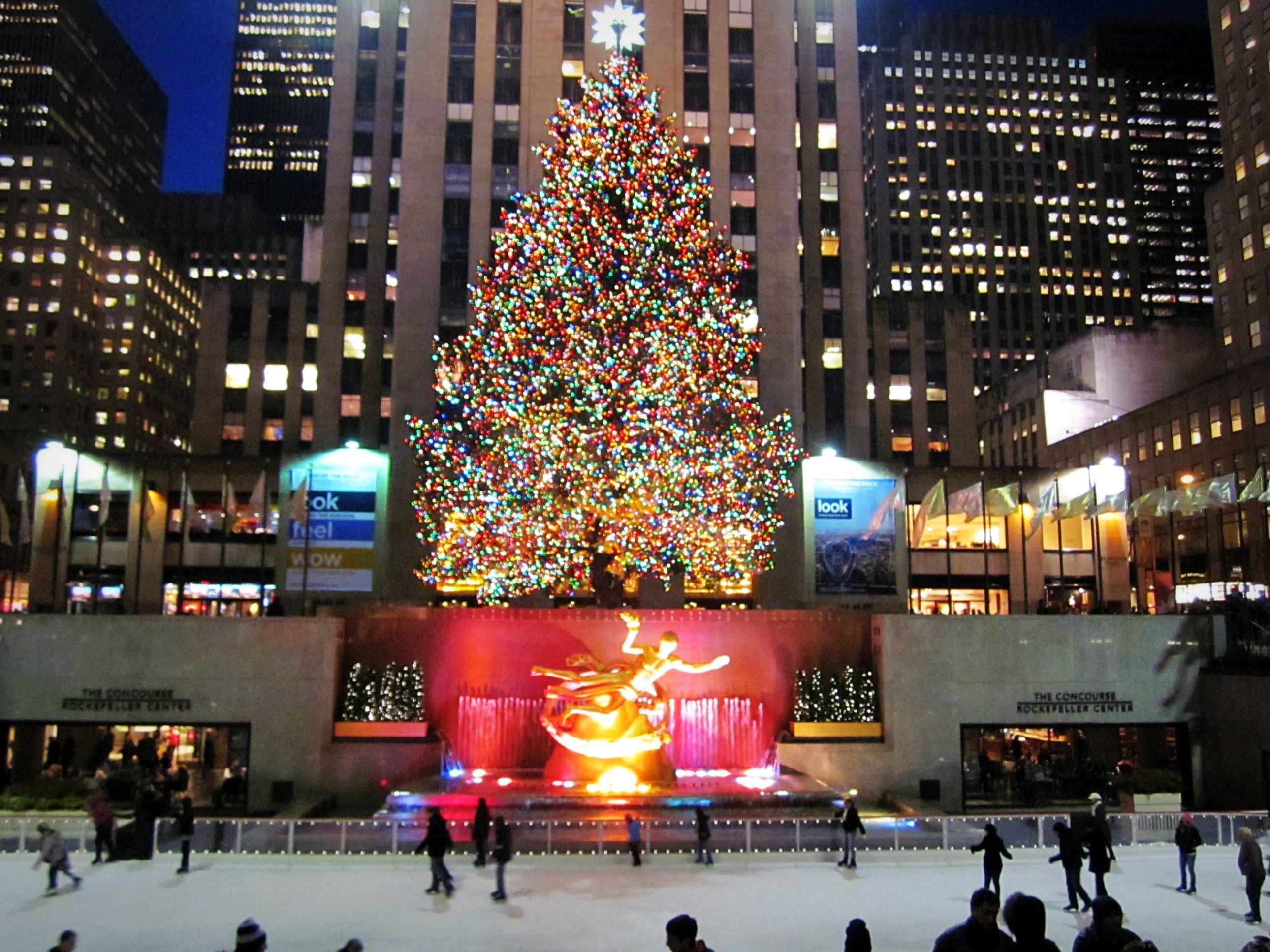 Weihnachten, Rockefeller Center, NYC, Winter, Szene, 2580x1940 HD Desktop