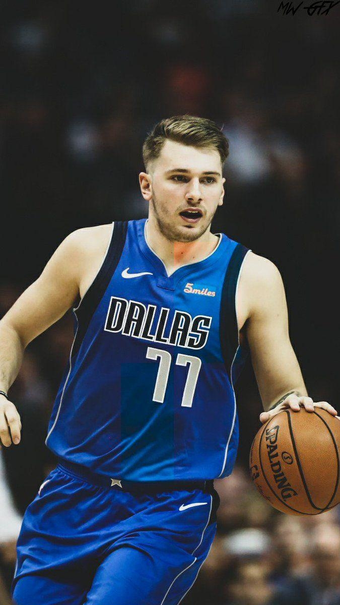 Luka Dončić, MW-GFX, Hintergrund, Basketball, Design, 680x1200 HD Handy