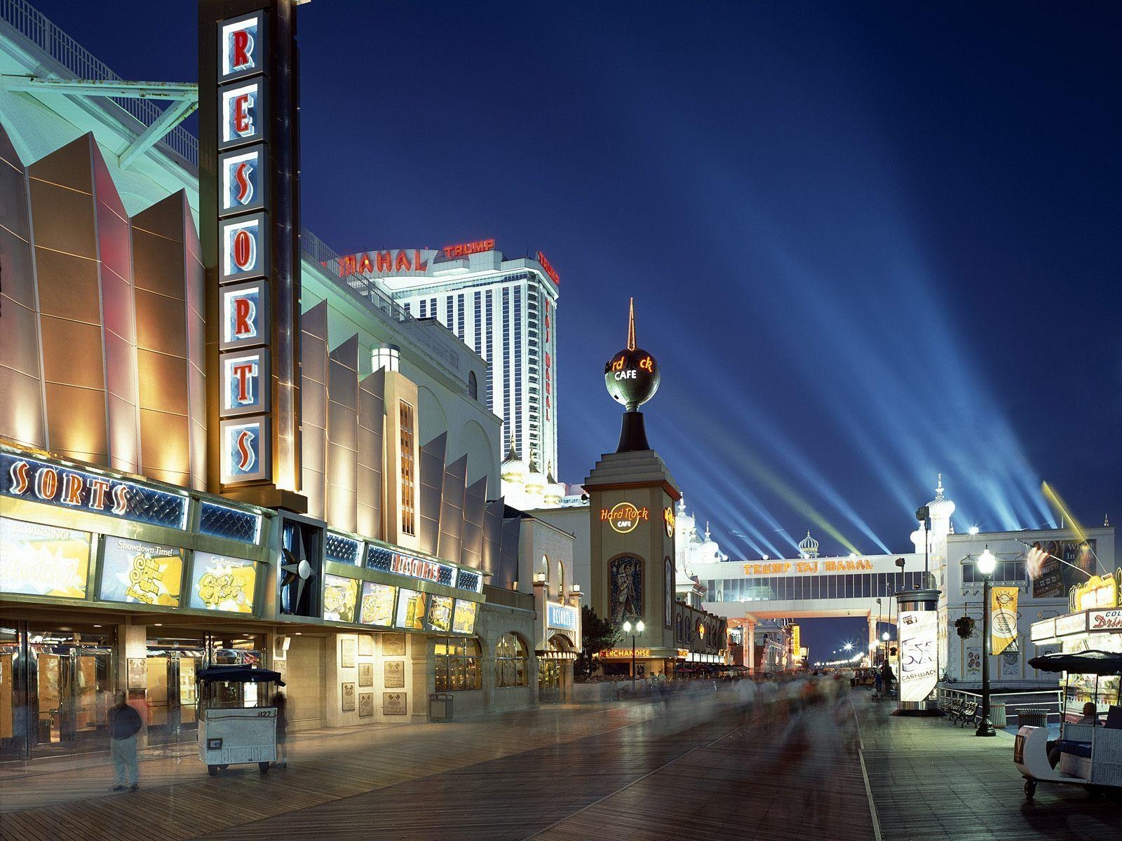 Boardwalk, Kasinos, Atlantic City, Abend, HD, 1600x1200 HD Desktop