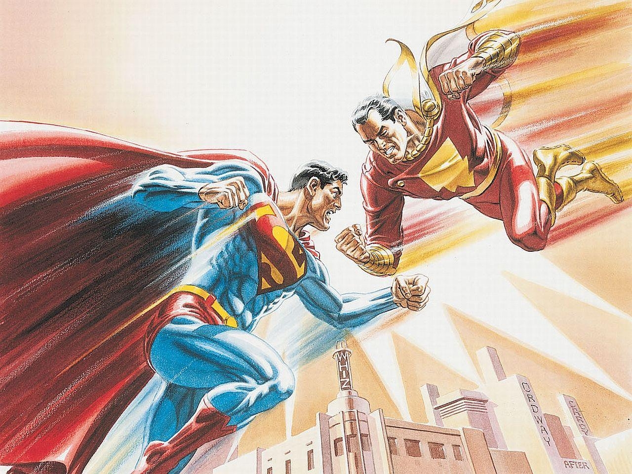 Comics, DC Comics, Superman, Shazam, Hintergrund, 1280x960 HD Desktop