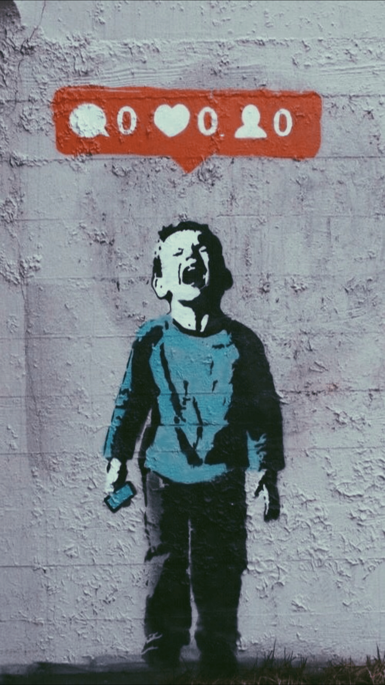 Banksy, Handy, iPad, Straßenkunst, Avantgarde, 1250x2210 HD Handy