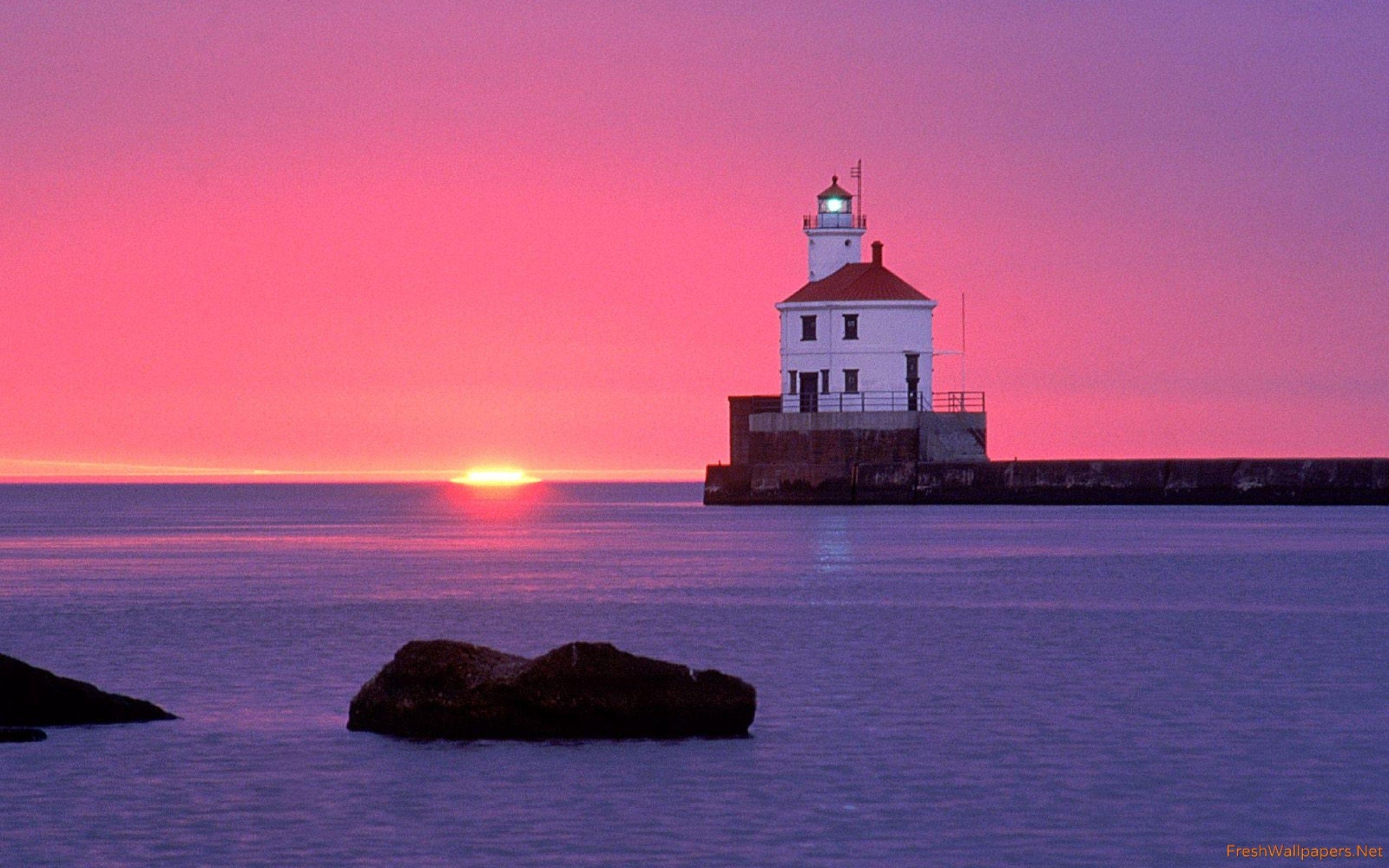 Wisconsin Point, Leuchtturm, Hintergrund, Reisen, USA, 2560x1600 HD Desktop