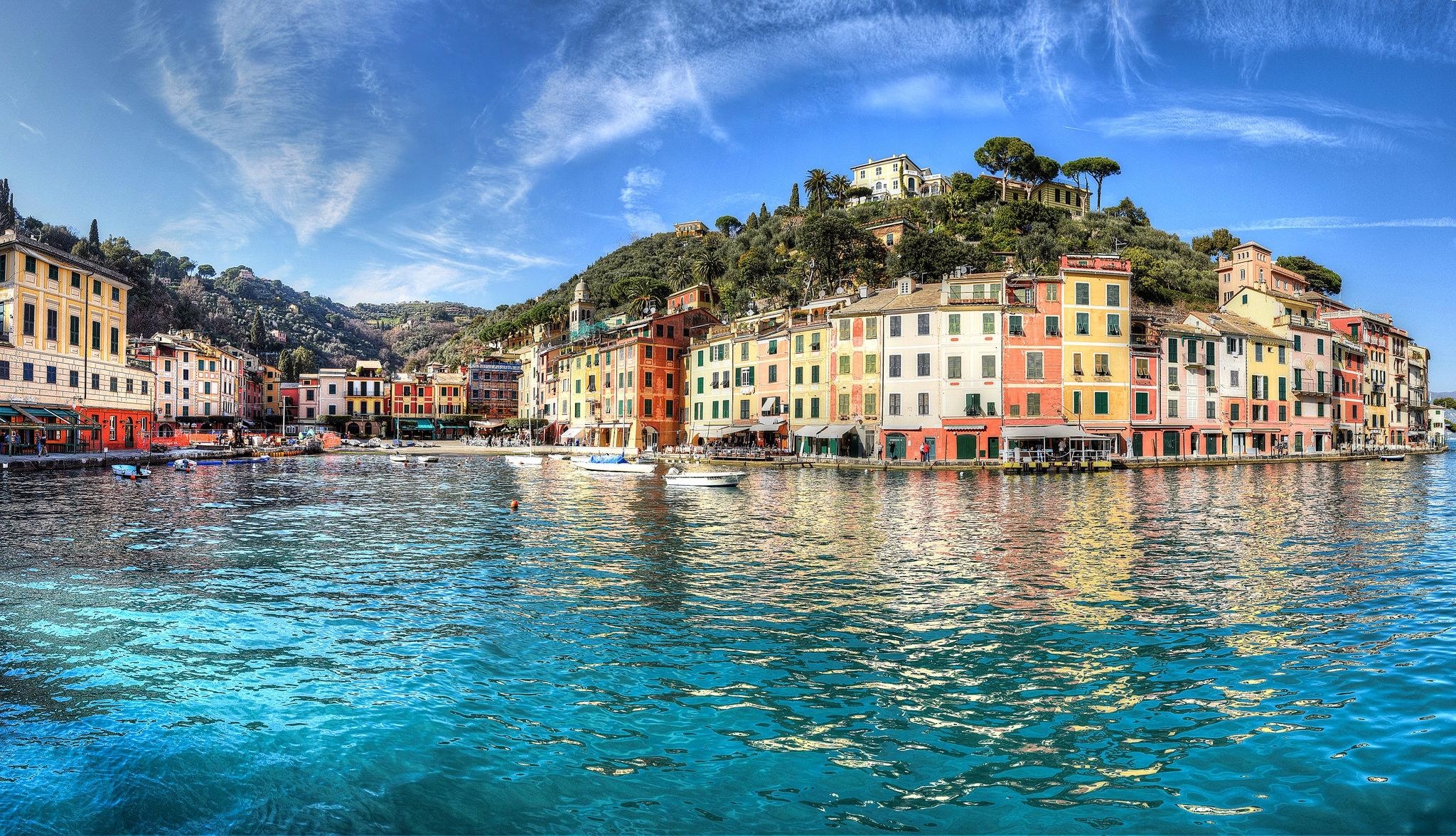 Portofino, Italien, Reisen, Natur, Hintergrund, 2050x1180 HD Desktop