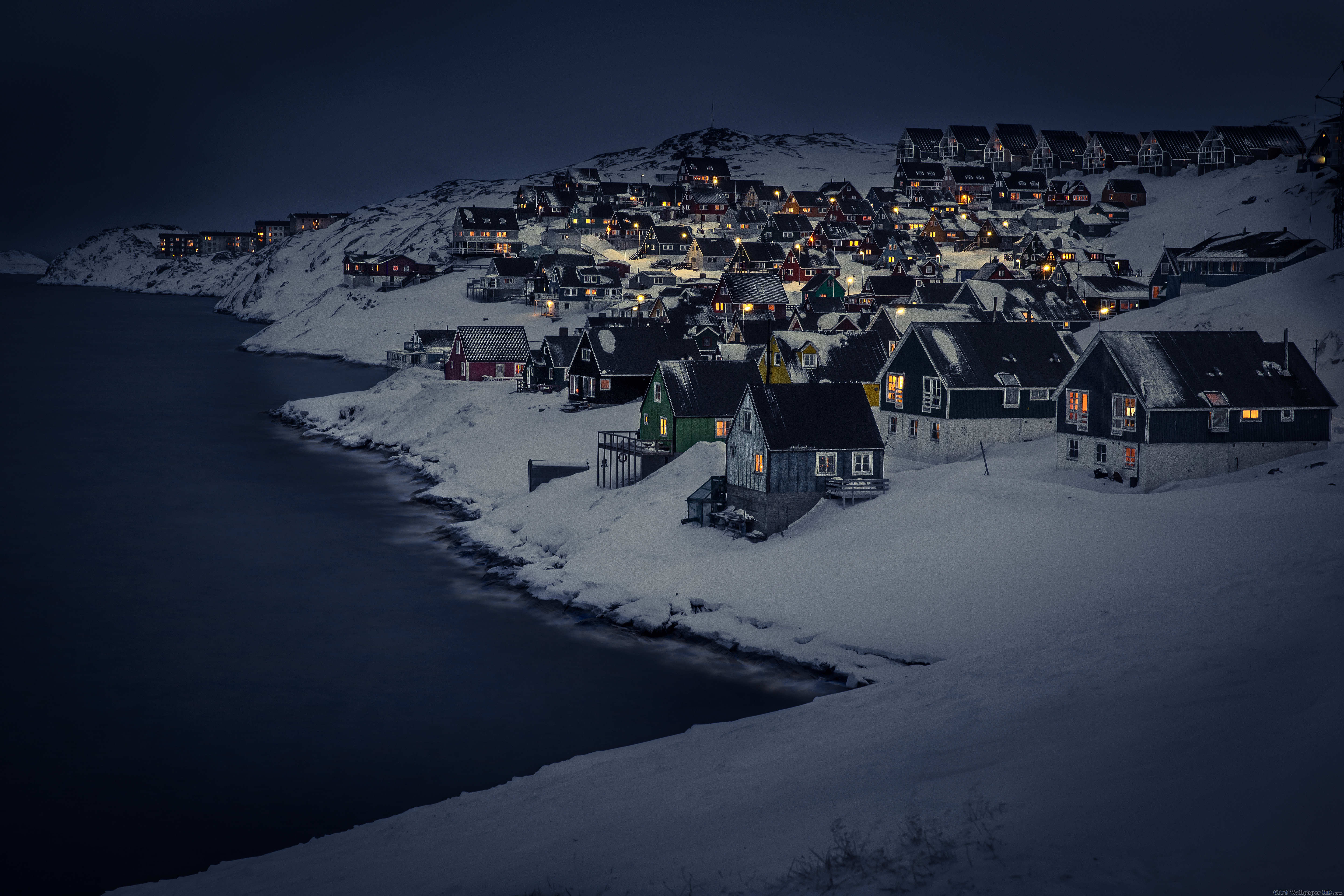 Nuuk, Grönland, Stadtbild, Herunterladen, Laptop, 5760x3840 4K Desktop